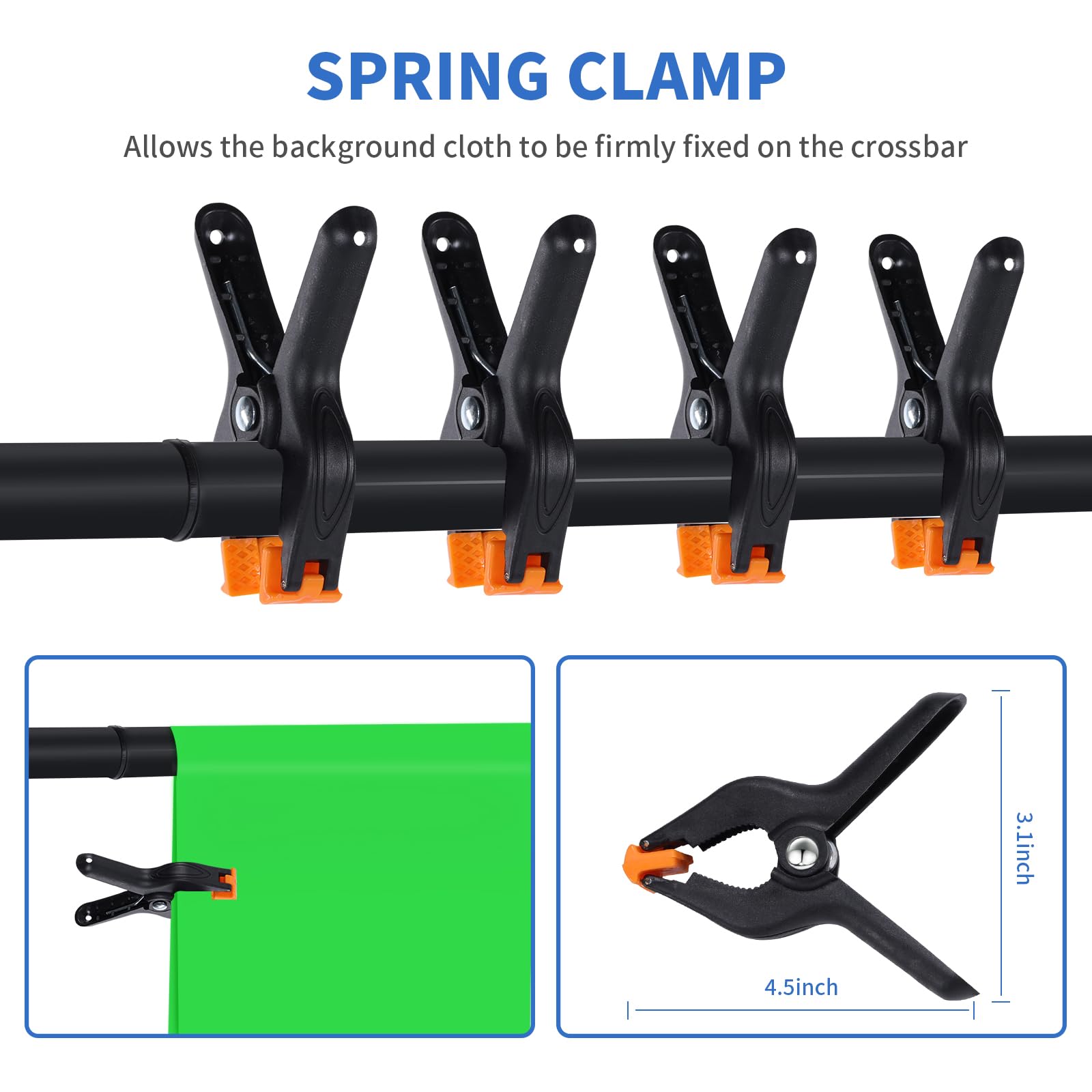 Maxztill New Upgrade Backdrop Stand 8.5X10Ft(2.6X3M) Photo Backdrop Stand Kit Adjustable Heavy Duty Backgound Stand With 4 Backd