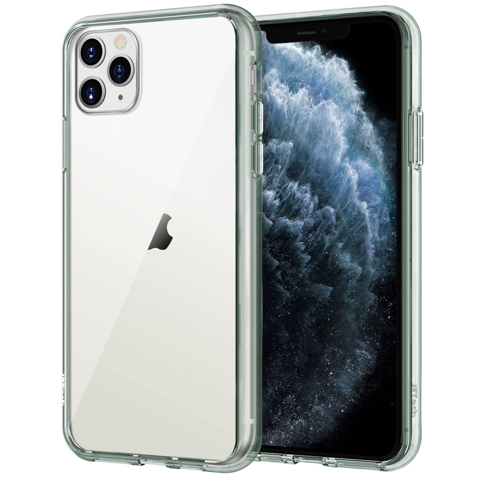 Jetech Case For Iphone 11 Pro (2019), 5.8 Inch, Shockproof Bumper Cover, Anti Scratch Clear Back (Midnight Green)