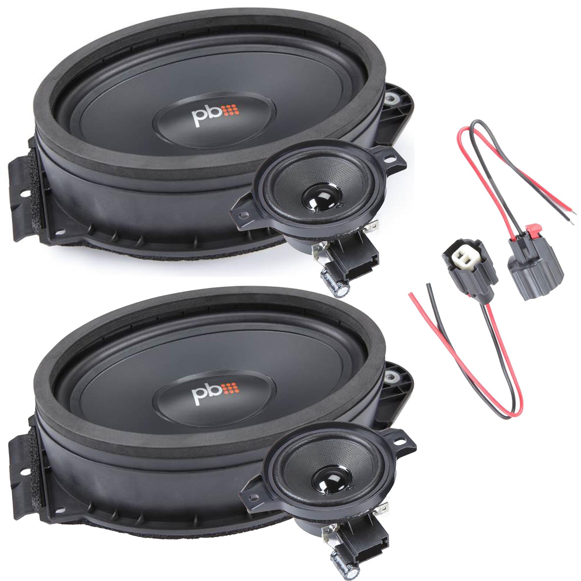 PowerBass OE69C-GM2-6x9 2 Ohm Direct Fit Compatible with GMC OEM Component Speakers Kit / 80Wmrs - 160Wmax - Pair