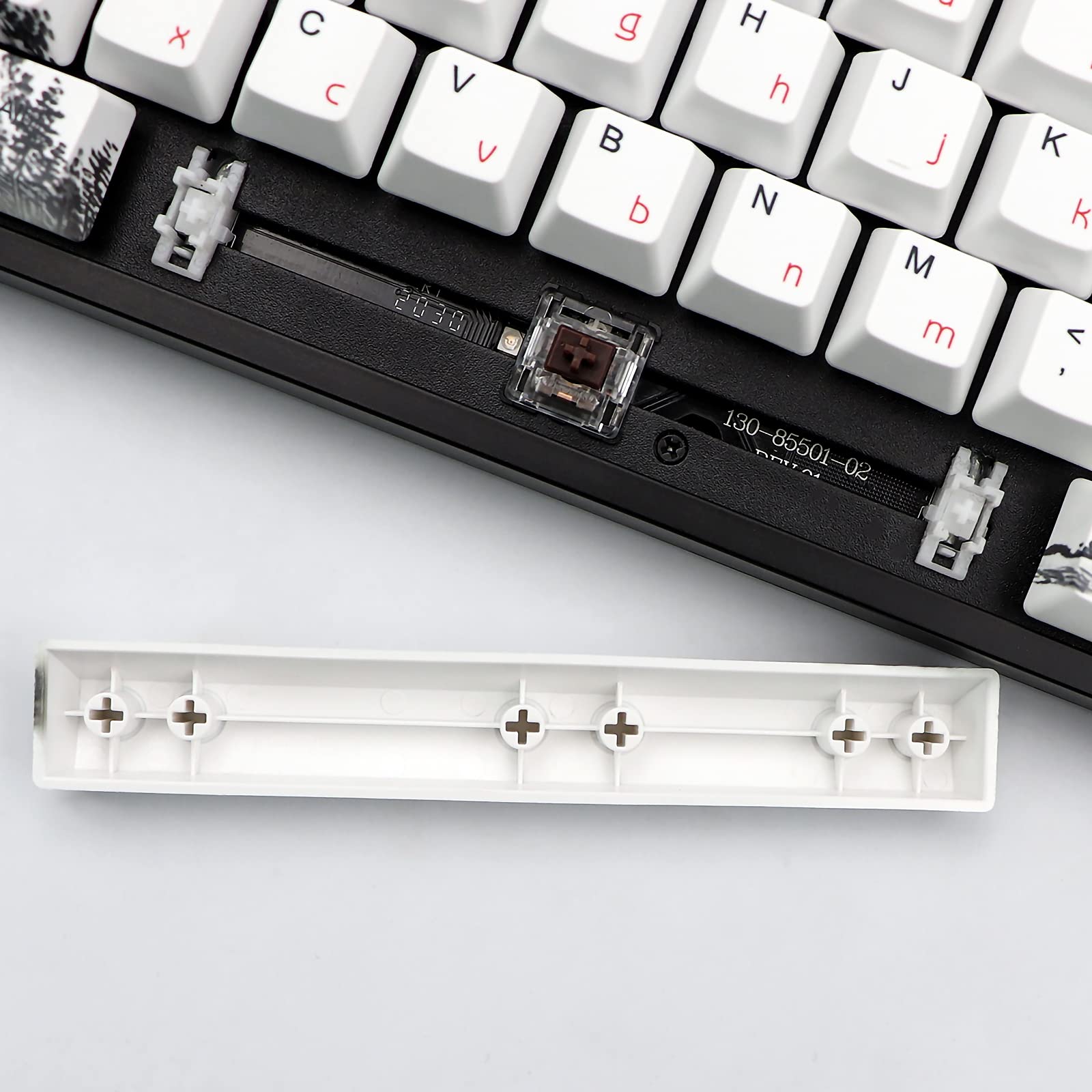 Jsjt Custom Keycap Keycaps 65 Percent, Plum Blossom Keycaps Pbt Oem Profile Keycaps 68 Key Set With Keycap Puller Suitable For G