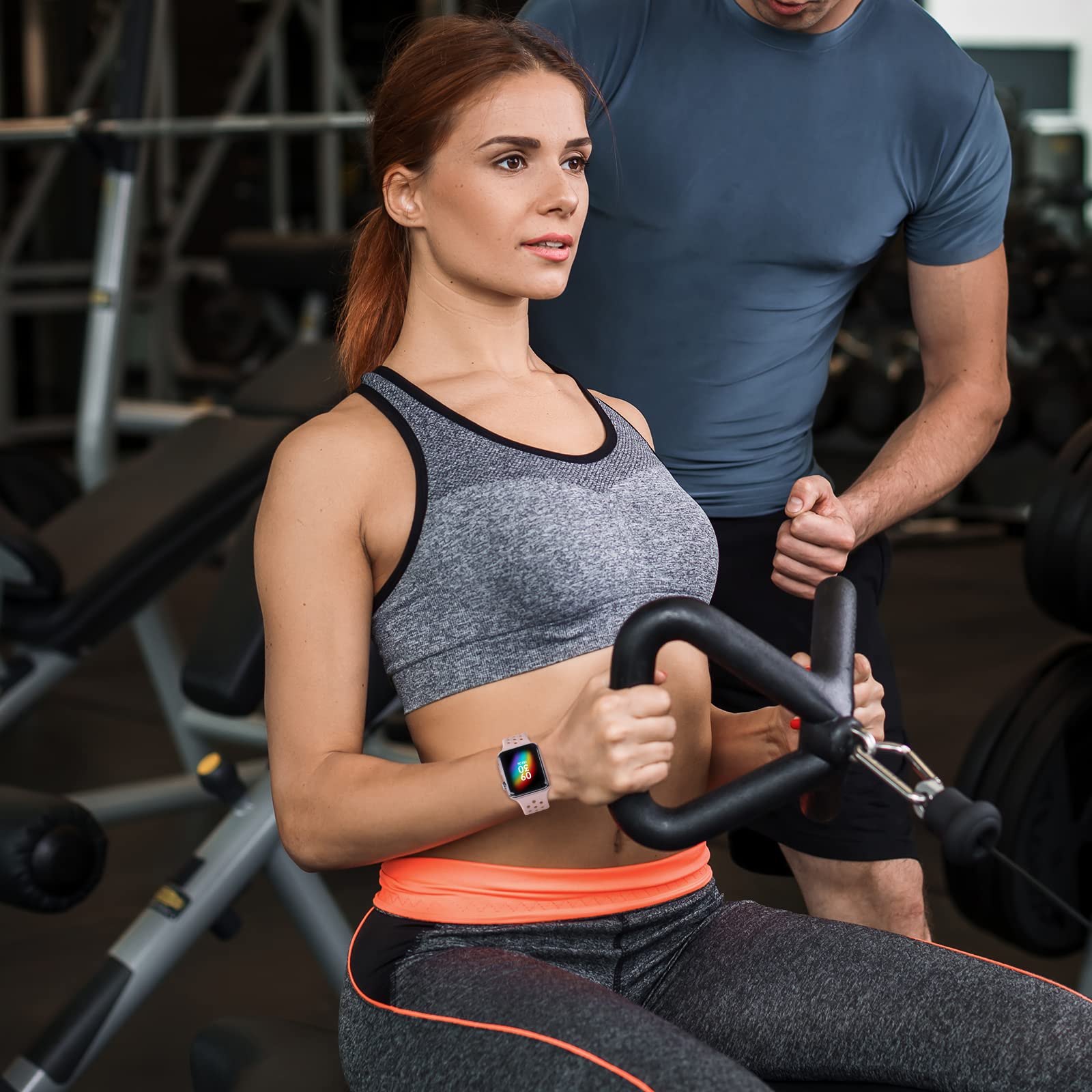 Svisvipa Sport Bands Compatible For Apple Watch Bands 42Mm 44Mm 45Mm 49Mm,Soft Silicone Sport Women Men Replacement Strap Compat