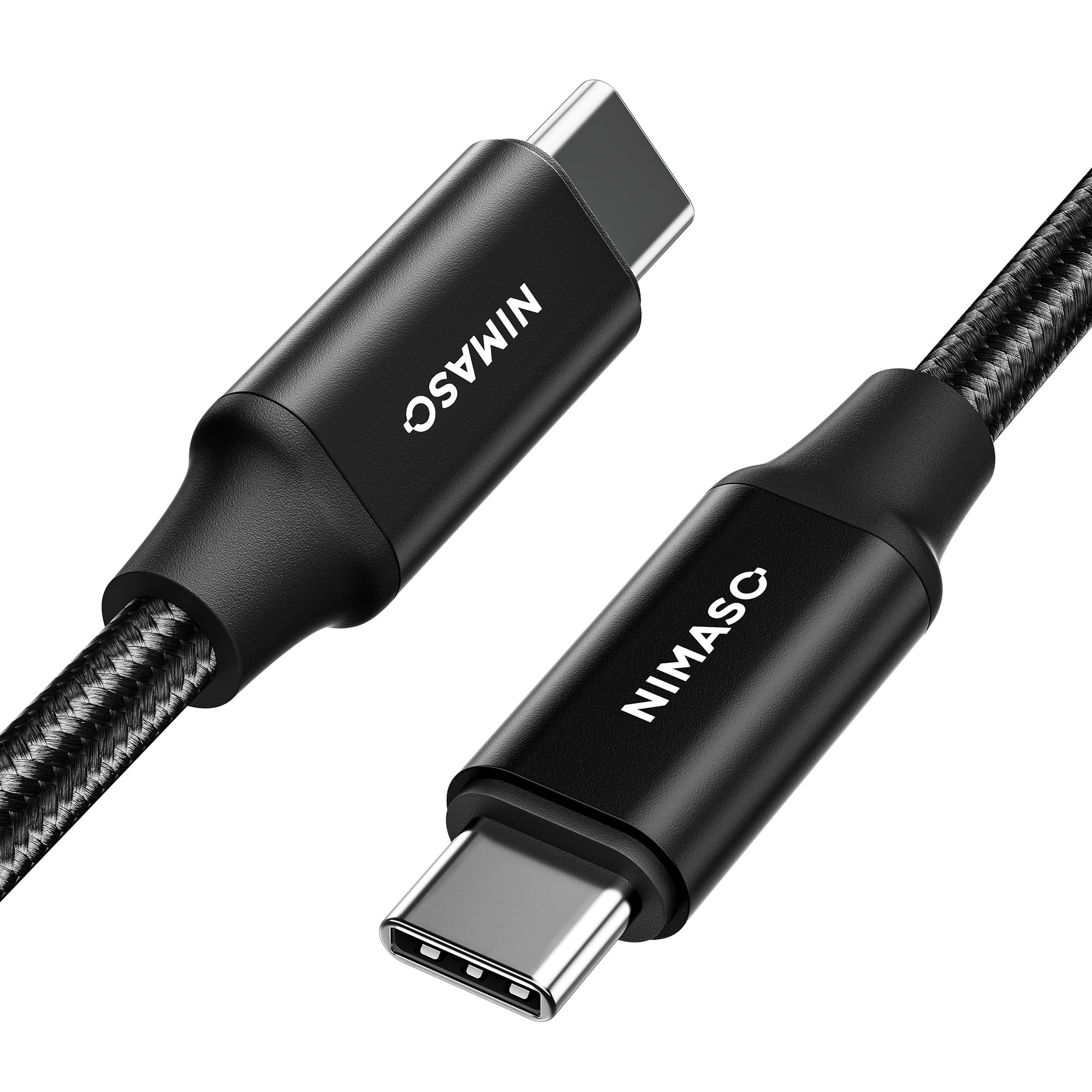 Nimaso Usb C To Usb C 3.1 Gen 2 Cable 10Gbps Data Transfer, 4K Video Output Monitor Cable 100W Pd Fast Charging, For Iphone 15Pr