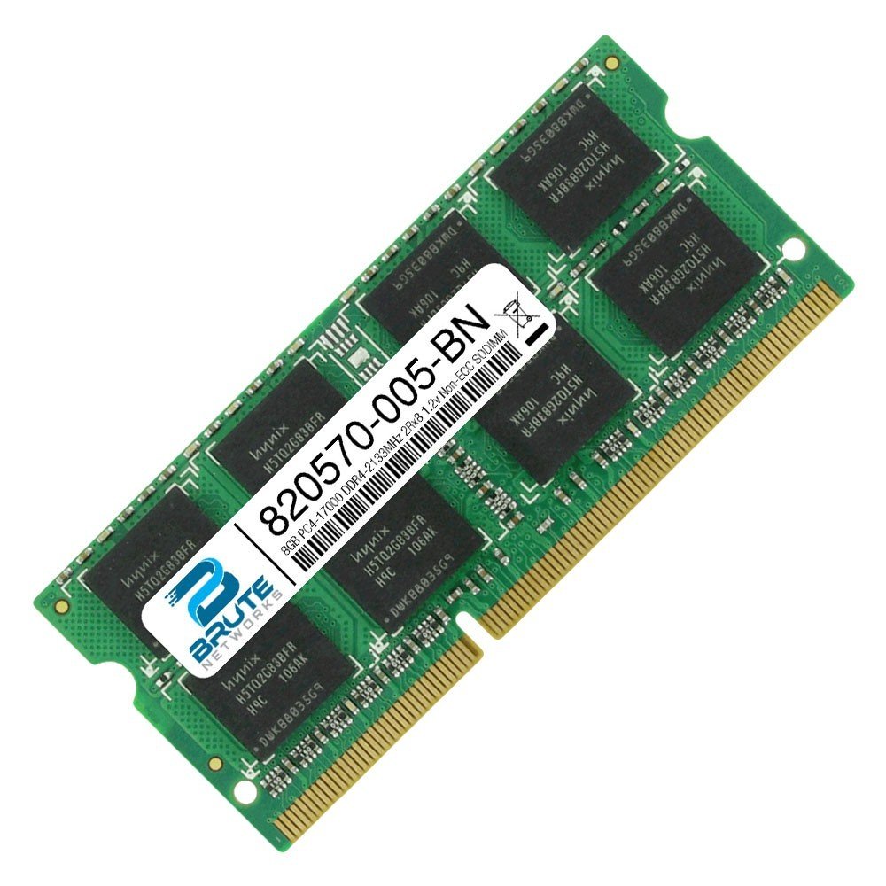 Brute Networks 820570 005 Bn   8Gb Ddr4 2133Mhz 2Rx8 Non Ecc Sodimm (Compatible With Oem Pn# 820570 005)