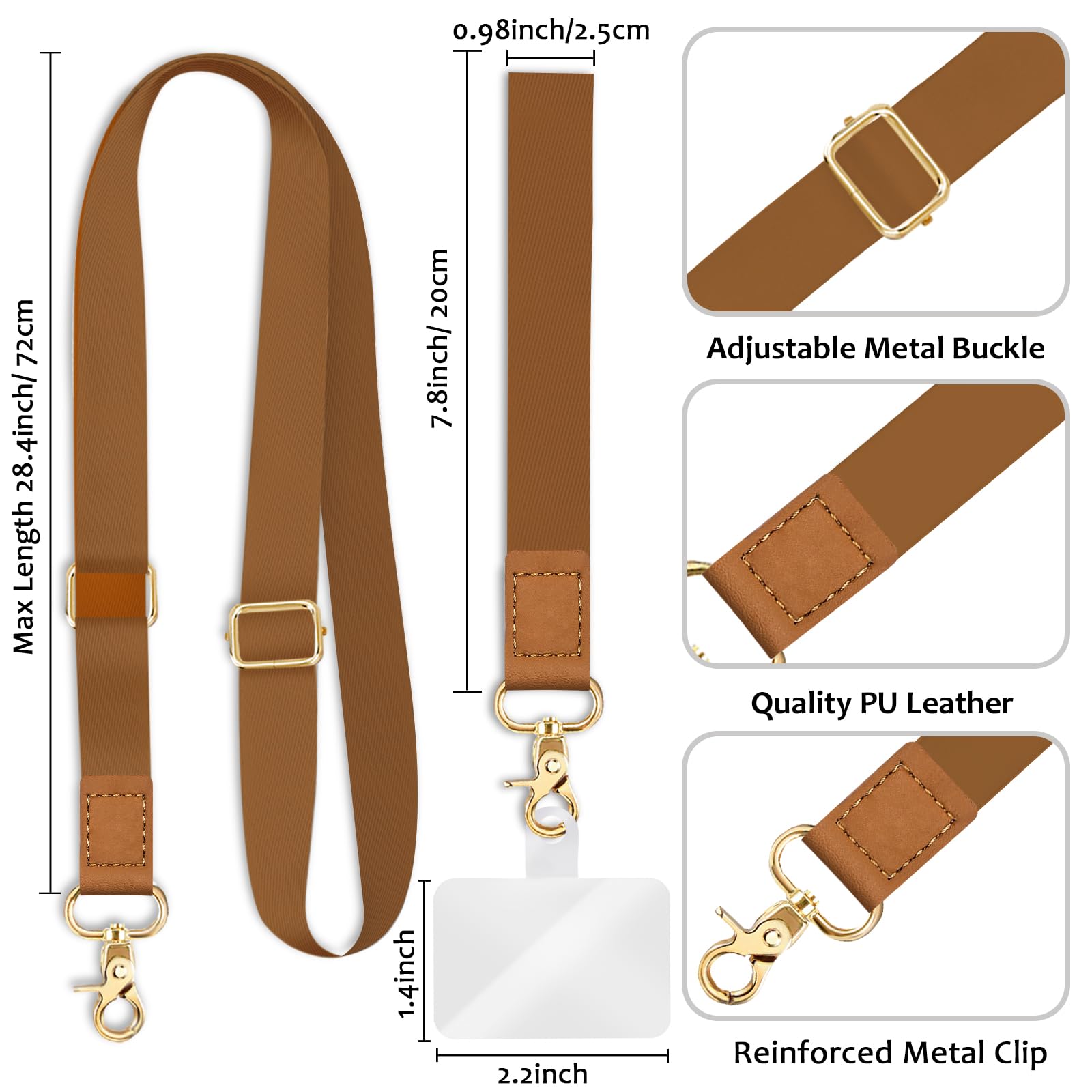 Piefly Phone Lanyard Crossbody Phone Strap, Cell Phone Lanyards For Around The Neck Wristlet Shoulder, Wrist Strap For Keys Phon