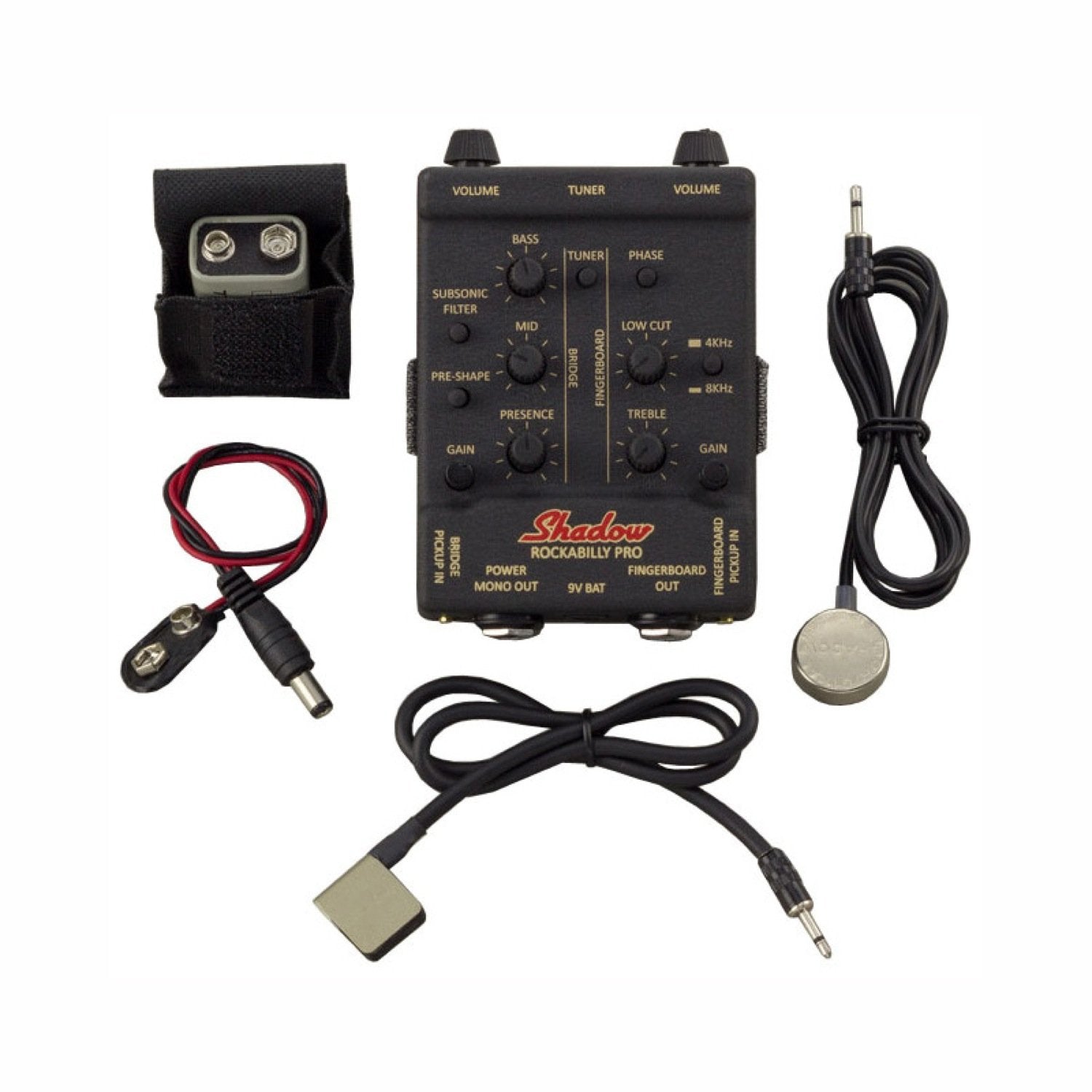 Shadow Electronics RB-PRO Rockabilly Bass Pickup & Preamp for Upright Bass
