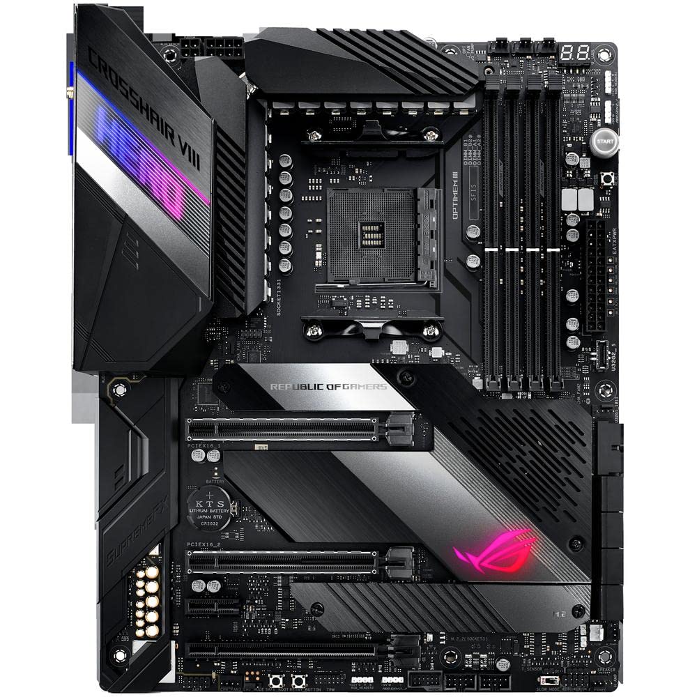 Asus Rog X570 Crosshair Viii Hero (Wi Fi) Atx Motherboard With Pcie 4.0, On Board Wifi 6 (802.11Ax), 2.5 Gbps Lan, Usb 3.2, Sata