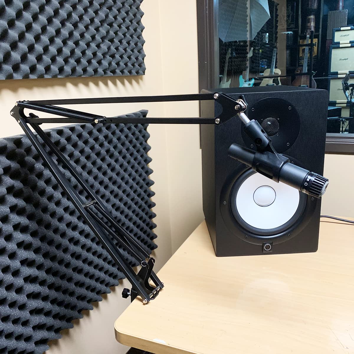 Chromacast Pro Series 28 Scissors Arm Adjustable Microphone Desk Stand With Boom Suspension, Includes Mic Clip (Cc-Sdmic-Stand-2