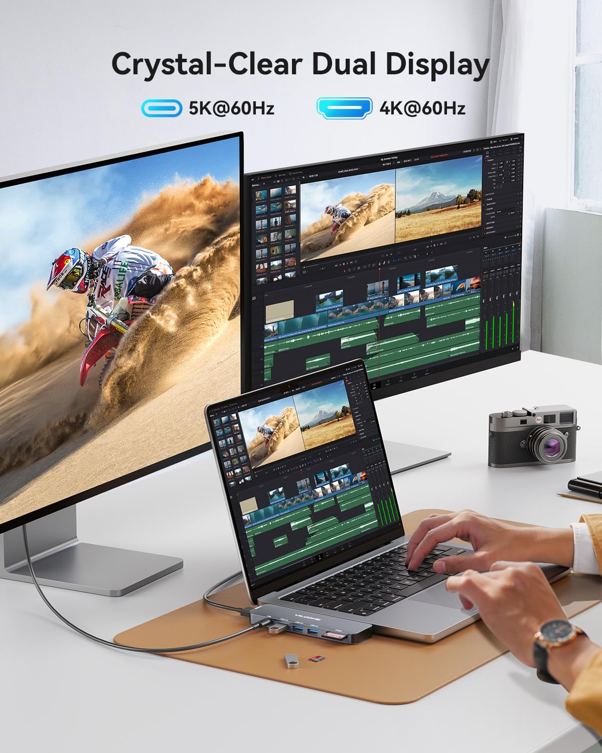 Vilcome Usb C Adapter For Macbook Pro/Air M1 M2 M3 2023 2022 2021 2020 2019, 7 In 2 Usb C Hub Macbook Pro Accessories With Thund