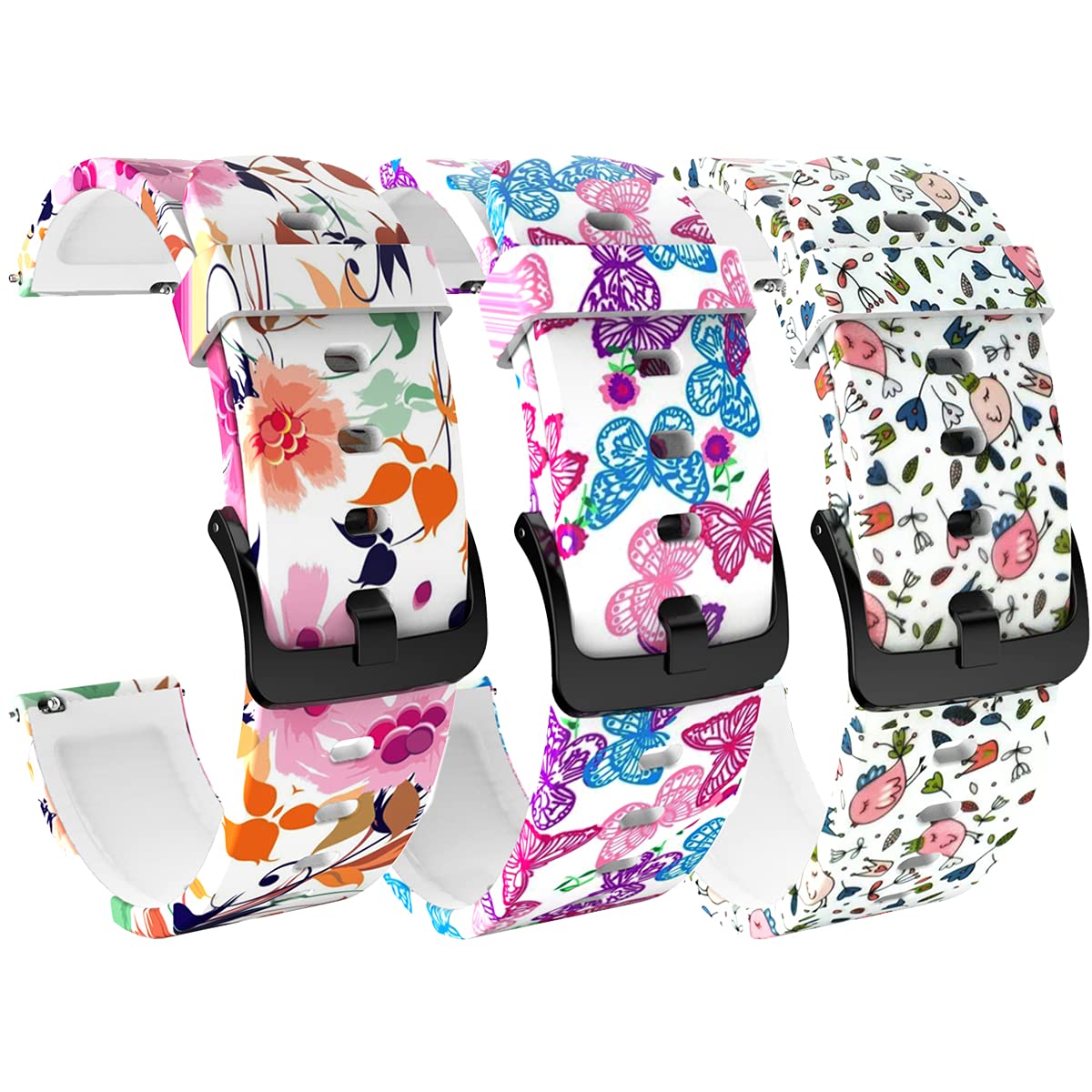 Compatible With Polar Ignite Bands 20Mm Silicone Soft Quick Release Pattern Wristband Replacement Straps For Polar Unite/Ignite 