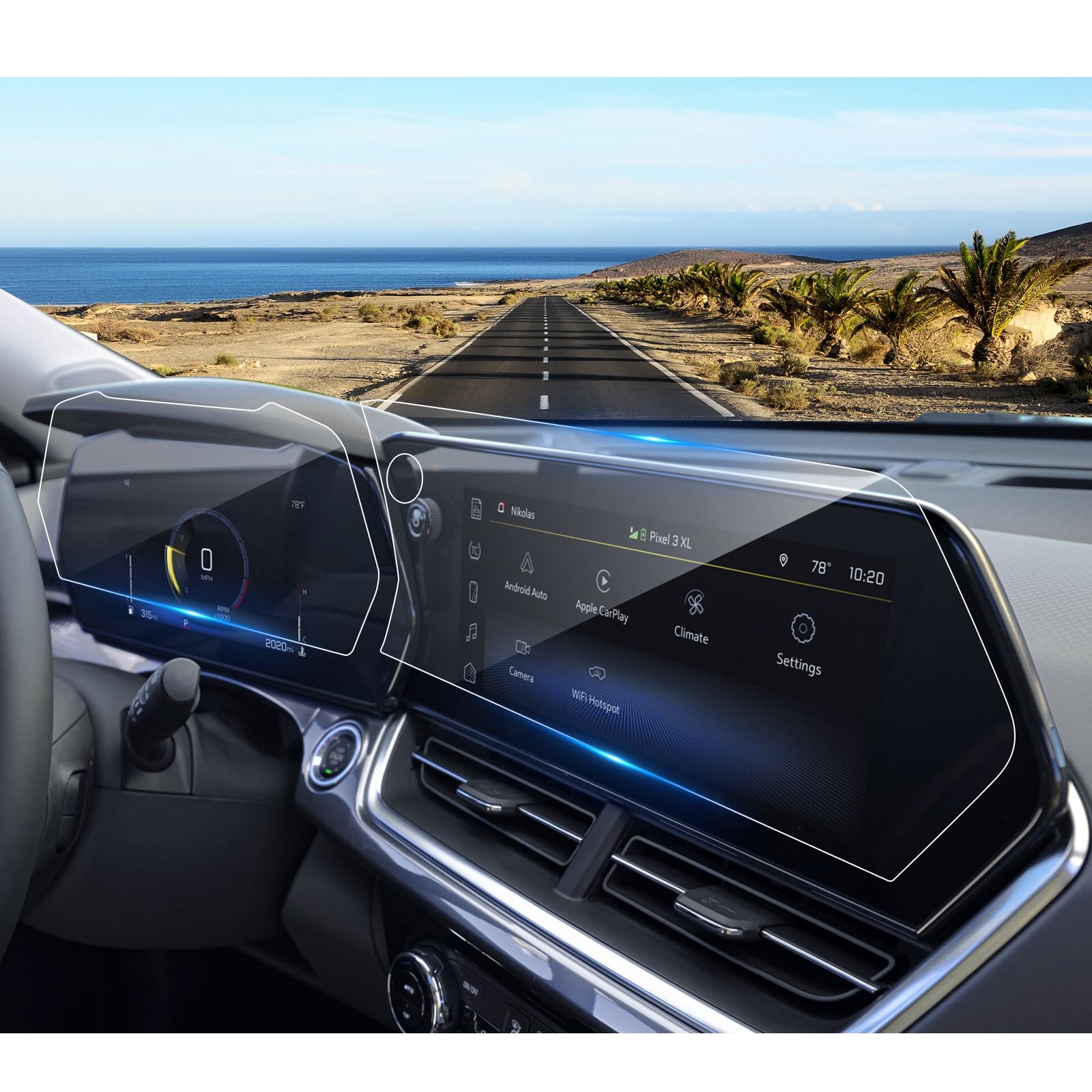 Coleya 2024 Chevrolet Trax Screen Protector For Chevrolet Trax (11Inch Navigation+8Inch Dashboard) Display, 2024 Chevy Trax Lt/2