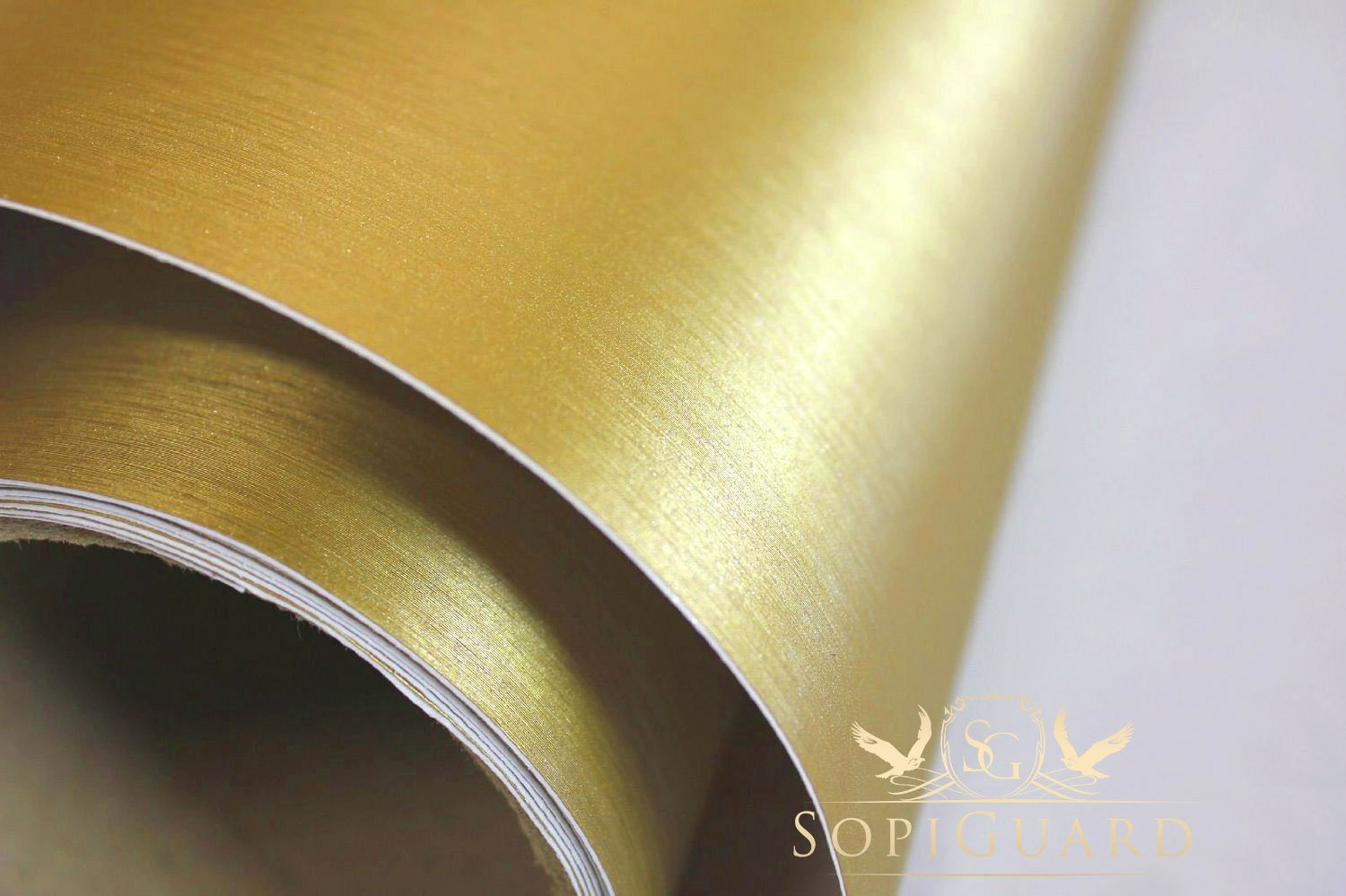 Sopiguard Sticker For Surface Duo Phone Edge To Edge Precision Vinyl Skin Wrap (Brushed Gold)