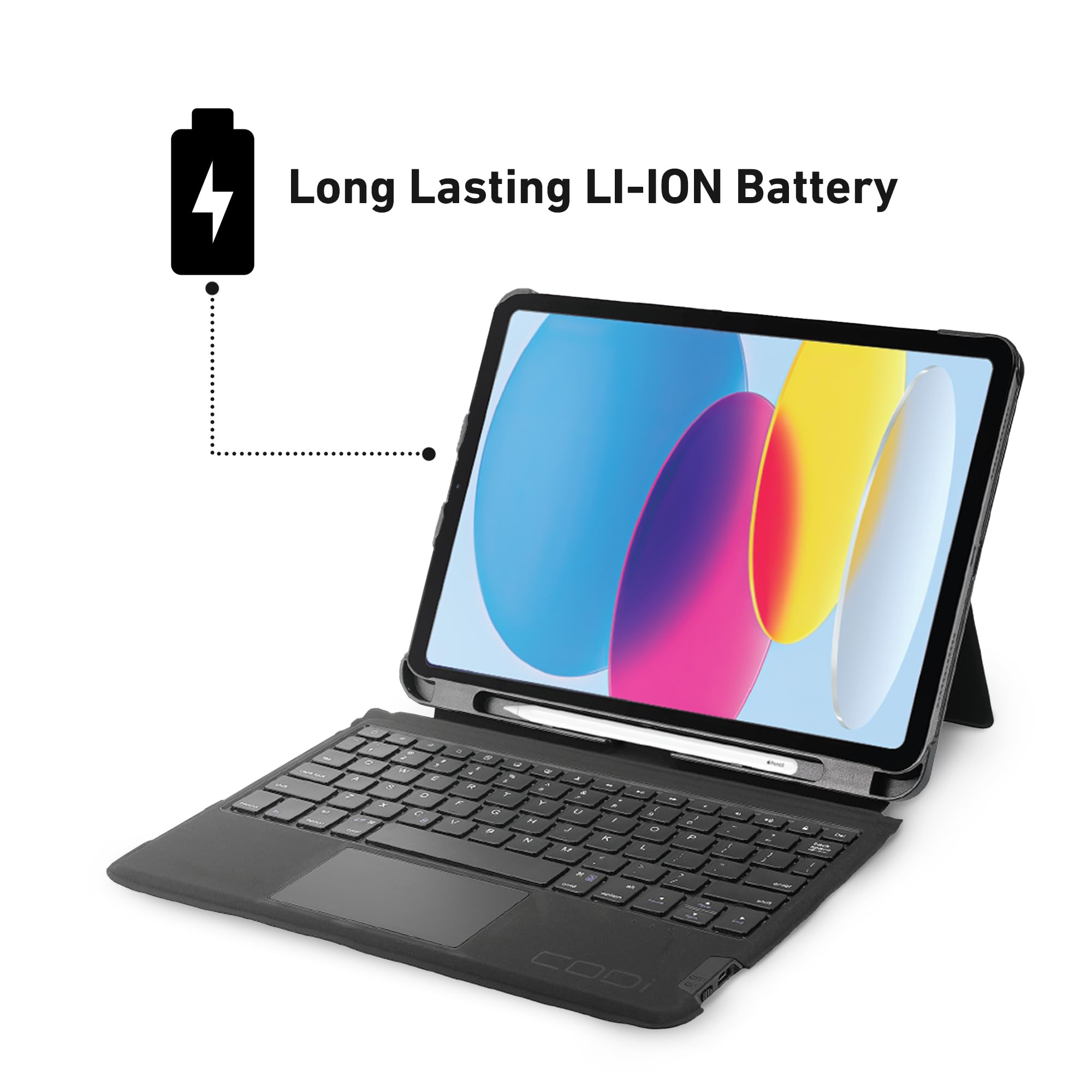 Codi Bluetooth Keyboard Folio Case W/Trackpad For Ipad 10.9 (10Th Gen), Ipad A16, Ipad Air 11 (M3, M2), Ipad Air 10.9 (5Th, 4Th