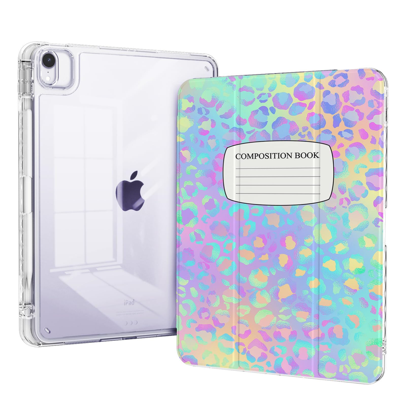 Piznernico Trifold Case for ipad air 11 inch (M3 2025, M2 2024), ipad air 5th/4th Generation Case 10.9 2022/2020, Shockproof Cle