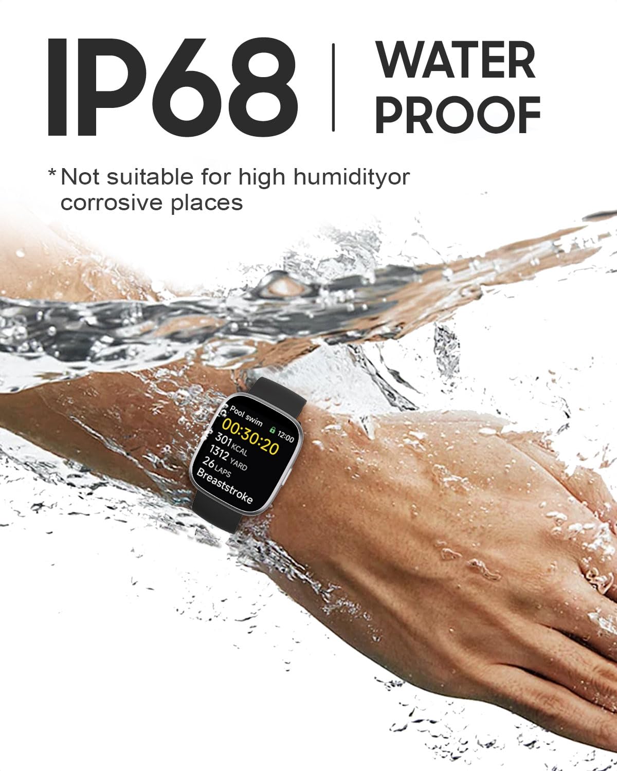 Toobur Smart Watch For Women Men, 1.83'' Fitness Tracker Watch With Heart Rate/Step Tracker/Pedometer/Sleep, Ip68 Waterproof Sma