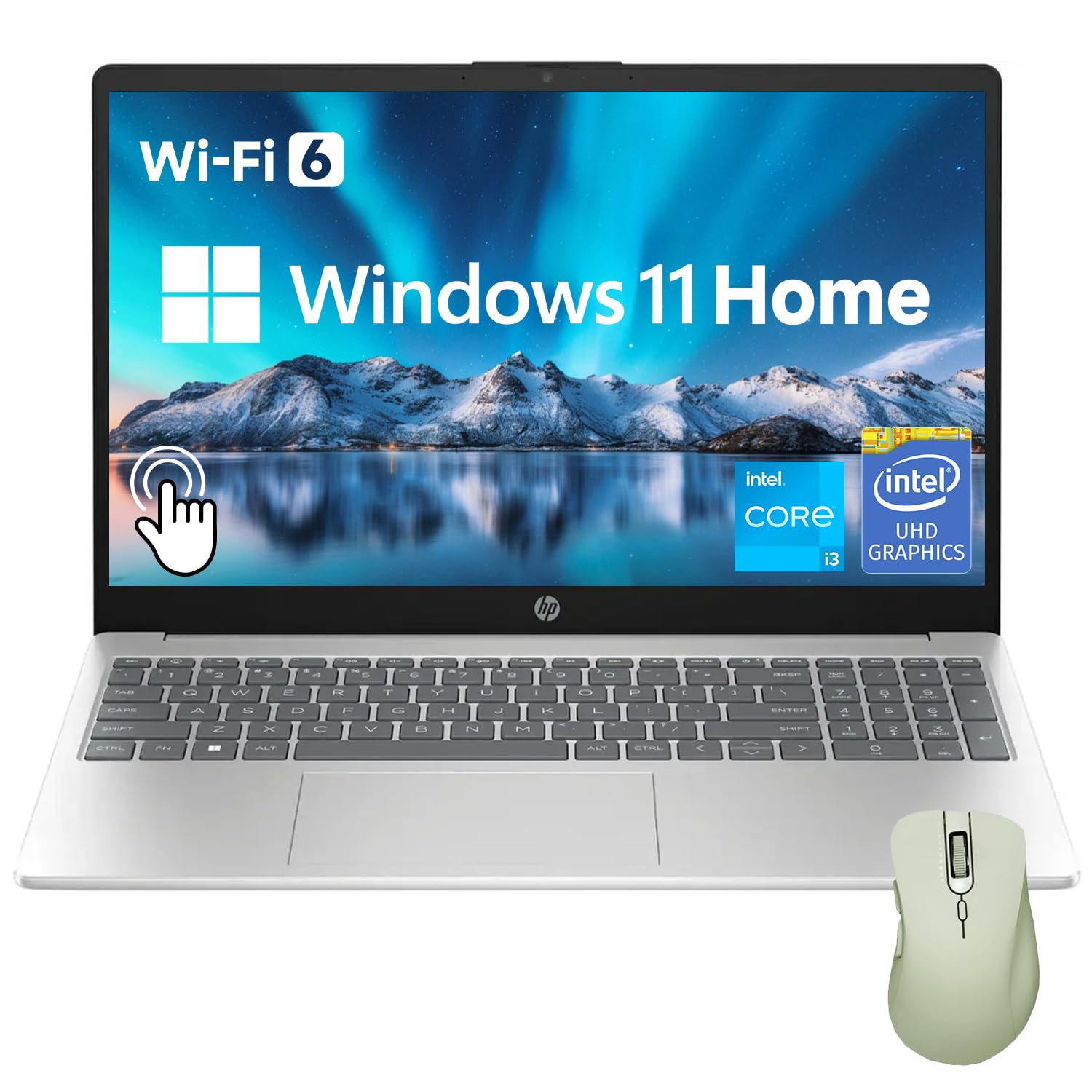 Hp Essential Laptop, 15.6'' Hd Touchscreen, Intel Core I3-1215U, 16Gb Ram, 512Gb Ssd, Webcam, Type-C, Wi-Fi 6, Windows 11 Home, 