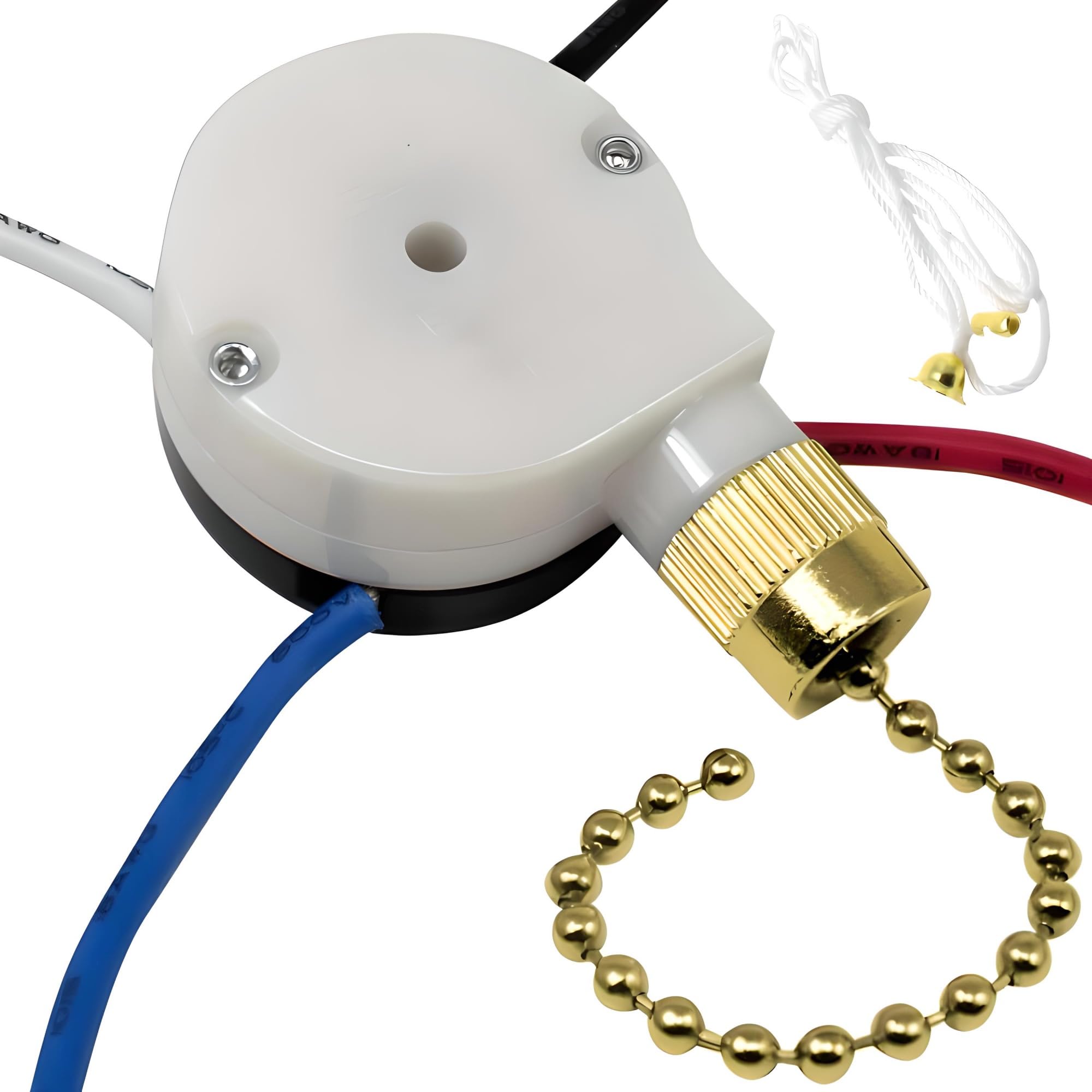 Zing Ear Ze 208S E89885 3 Speed 4 Wire Pull Chain Switch Replacement Three Way Four Position Rotary Motor Controller Repair Kit