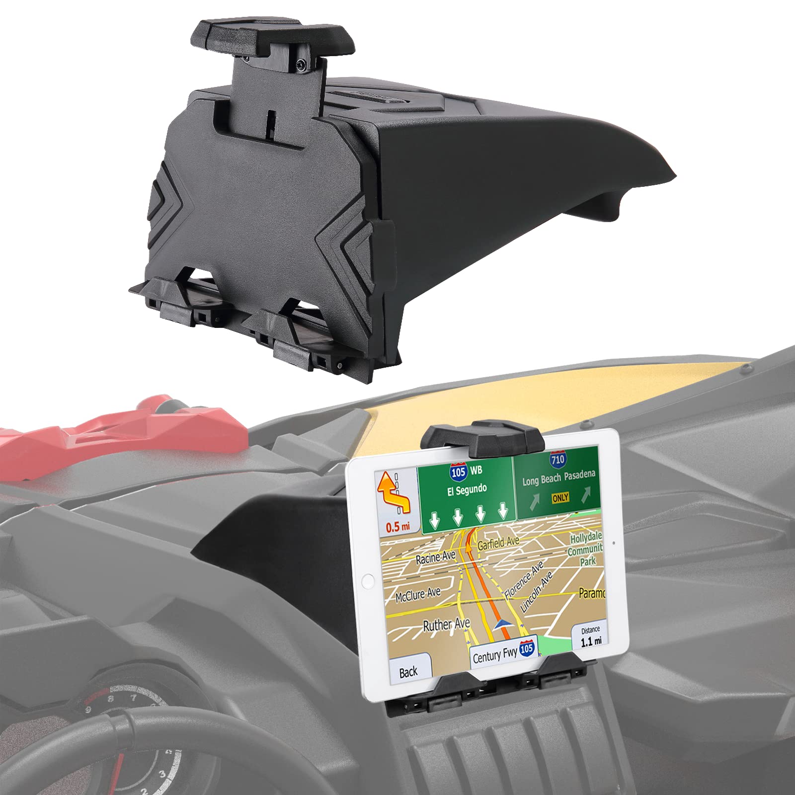 Kemimoto X3 Electric Device Tablet Holder, X3 Gps Mount Storage Box Compatible With 2017 2023 Can Am Maverick X3 All Models, Rep