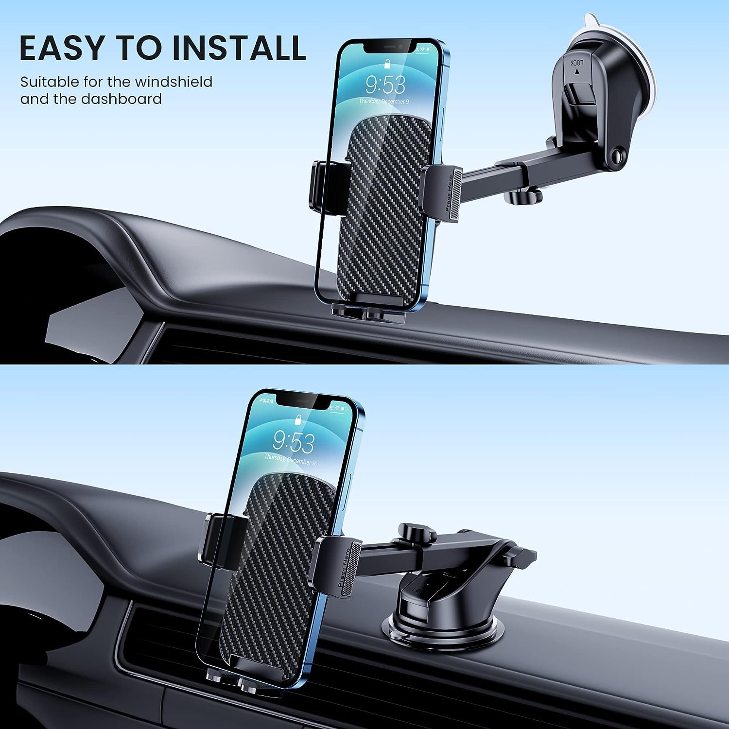 Ticilfo Phone Holder For Car Phone Stand For Car Phone Holder Mount Automobile Cell Phone Holder Car Mount For Iphone Universal