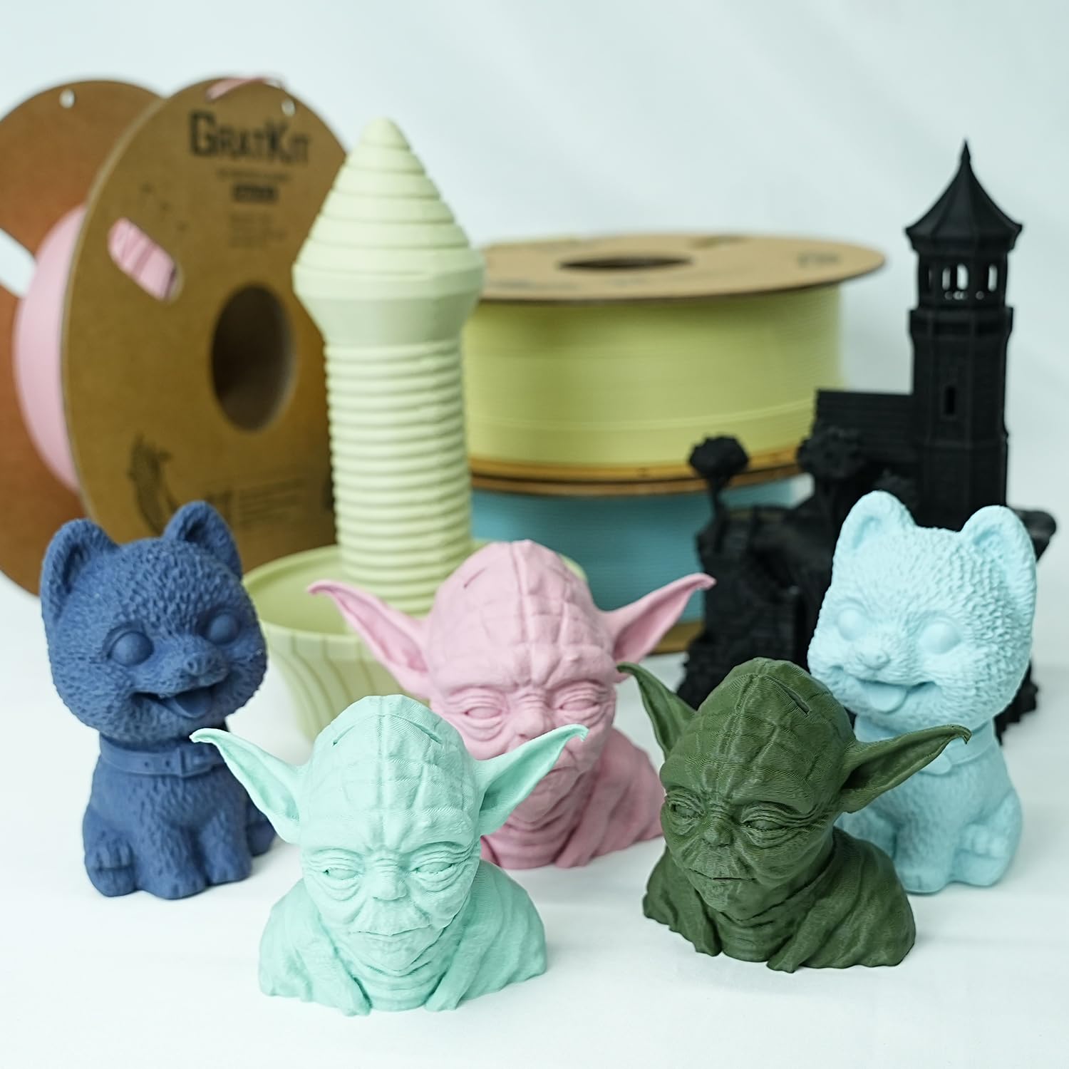 Gratkit Matte Pla Filament, 3D Printer Filament 1.75Mm, +/-0.03Mm, Cardboard Spool 1Kg/2.2Lbs, Pla Matte Navy Blue