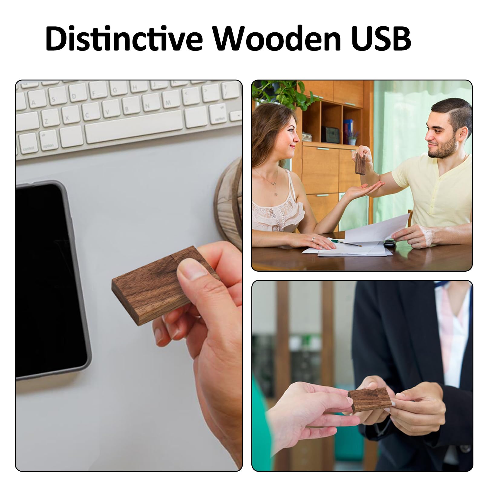 Ablaze Usb 32Gb Flash Drive 10 Pack, Walnut Wood Flash Drives Usb 2.0 Thumb Drives Wooden Usb 32Gb Usb Stick Memory Stick