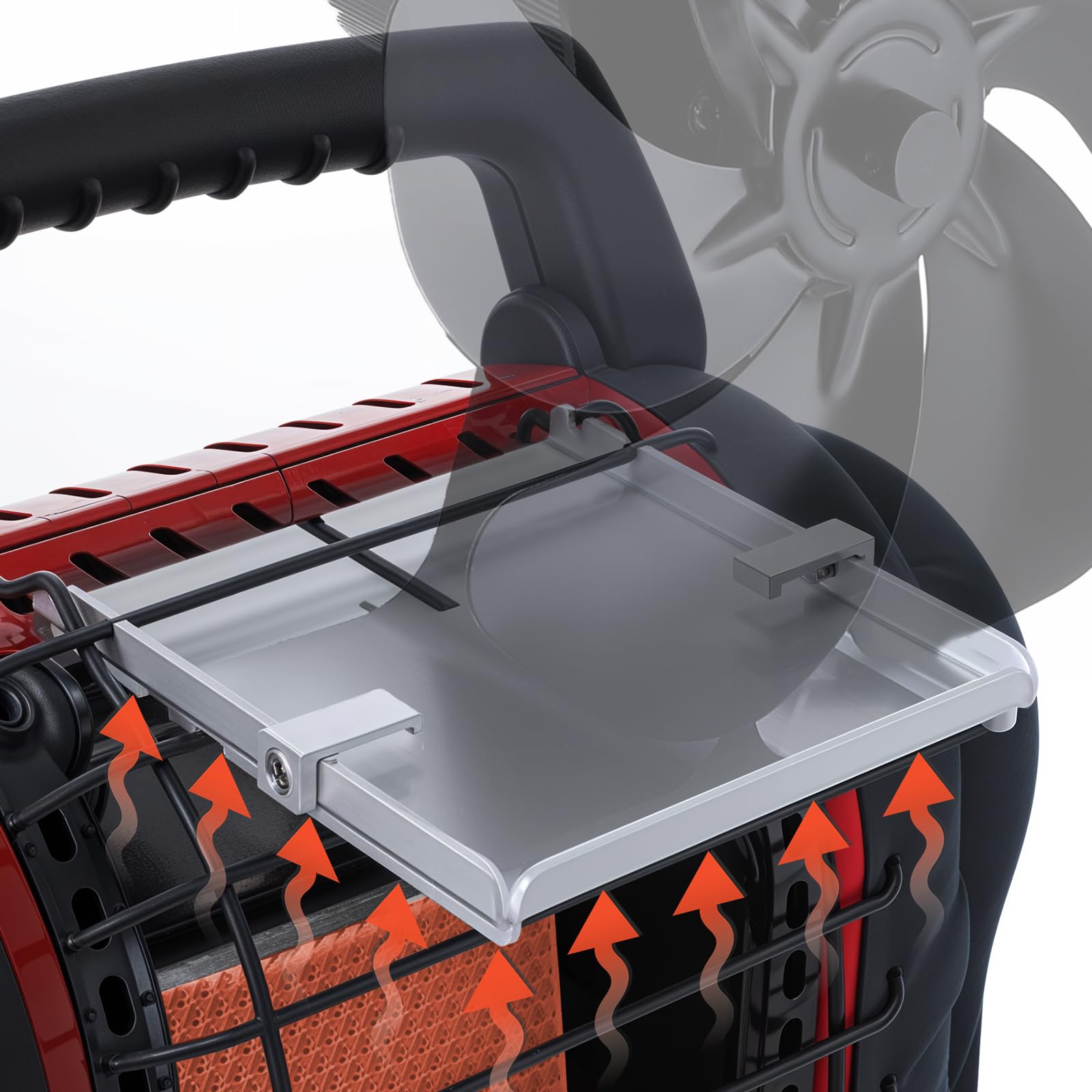 Wood Stove Fan Bracket For Mr Heater Buddy, Multi Purpose Mr Heater Holder For Fireplace Fan/Heated Stuff Shelf, Stand With Clip