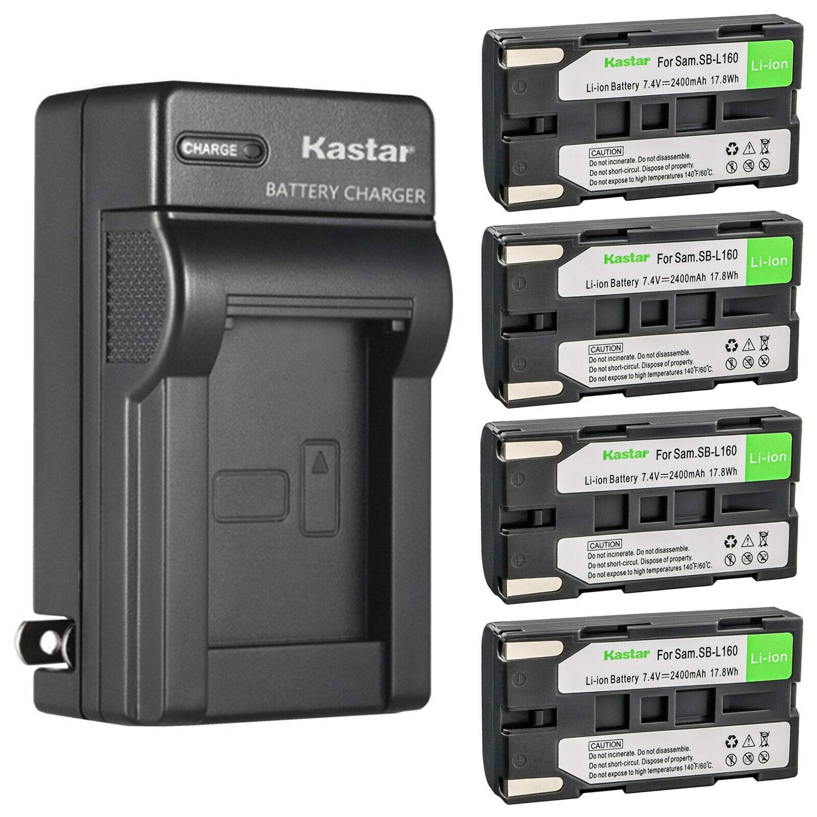 Kastar 4 Pack Sb L160 Battery And Ac Wall Charger Replacement For Samsung Sc L700, Sc L710, Sc L750, Sc L770, Sc L810, Sc L860,