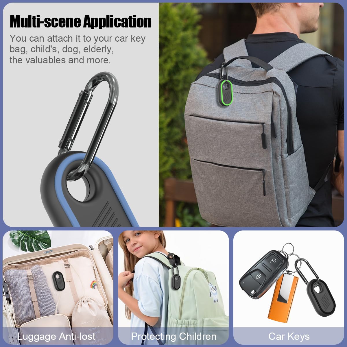 Biqire Case Cover For Galaxy Smart Tag 2 [4 Pack], Soft Silicone Smarttag 2 Holder All Round Protection Galaxy Smart Tag 2 Case
