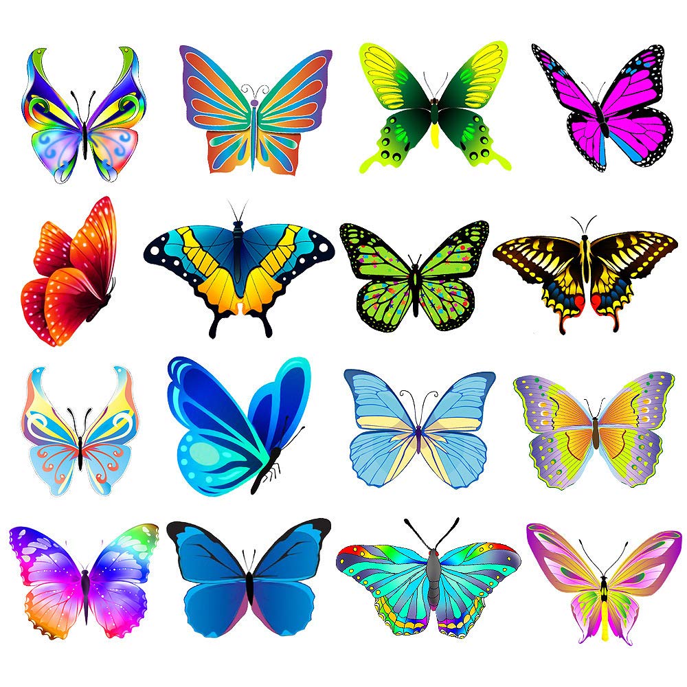 Corlorful Butterfly Stickers Pack For Teens Girls Boys Boys|50 Pcs|Decorative Waterproof Vinyl Stickers For Hydroflasks Waterbot