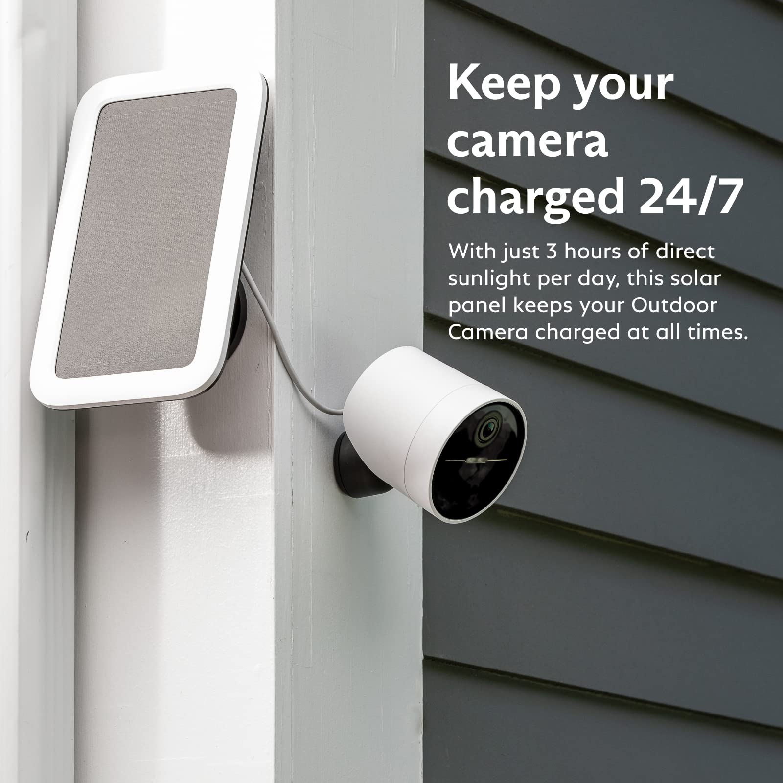 Simplisafe Solar Panel For Outdoor Security Camera,White