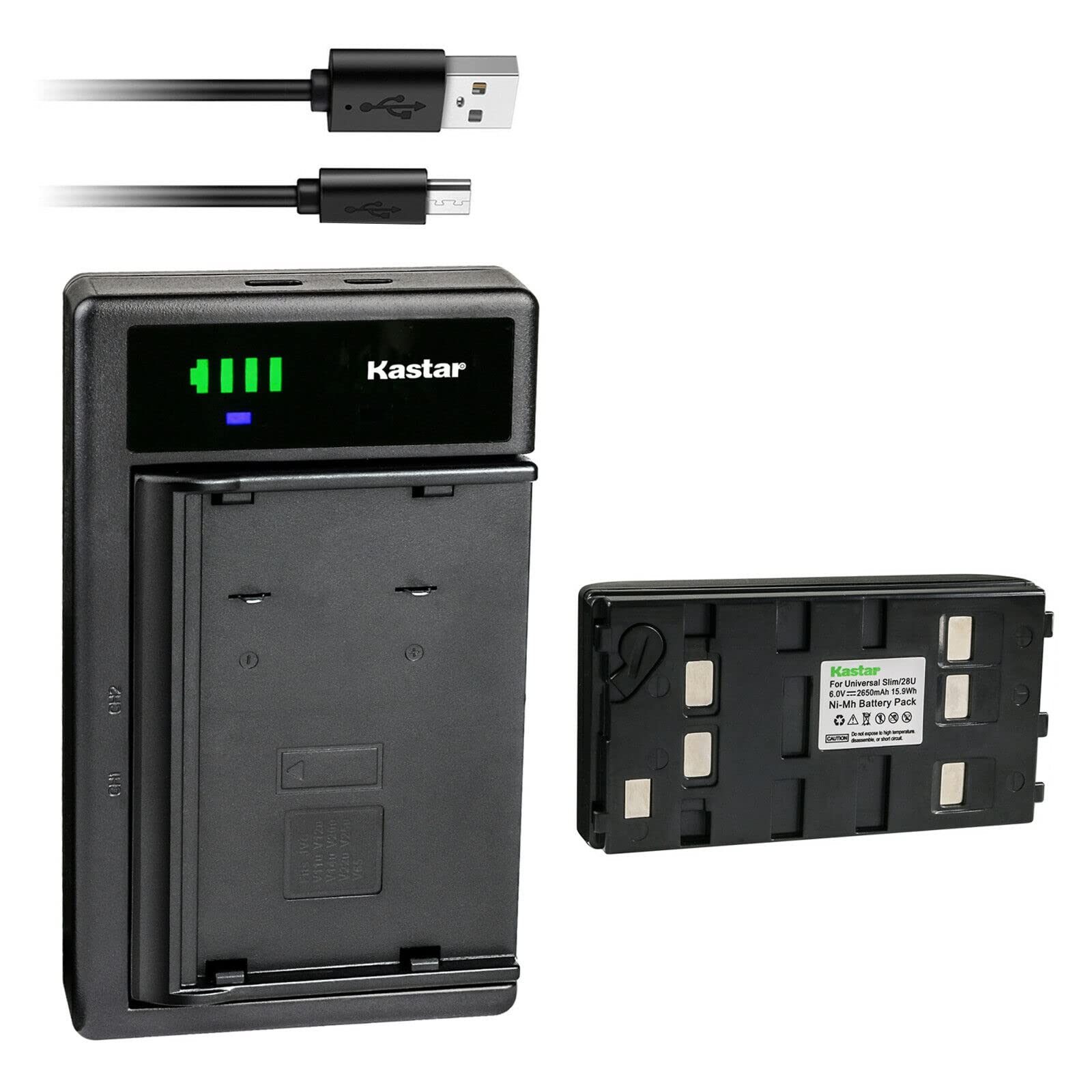 Kastar 1-Pack Battery and Smart USB Charger Compatible with Panasonic PV-IQ505 PV-IQ525 PV-L352 PV-L353 PV-L354 PV-L453 PV-L552 