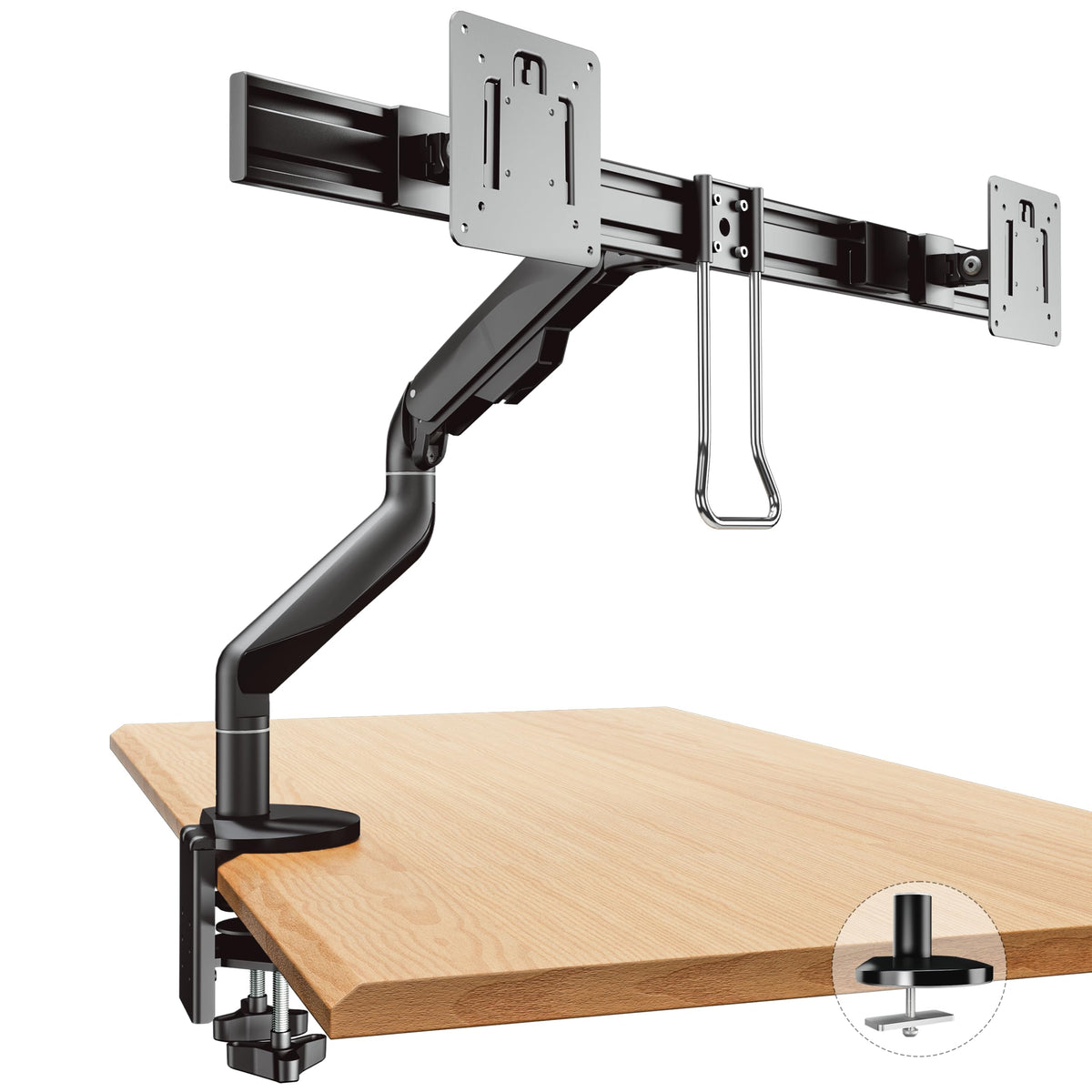 Ergounion Dual Monitor Stand For 2 Screens Up To 34'' Each, Adjustable Monitor Arm Desk Mount, Heavy-Duty Monitor Mount With Cro