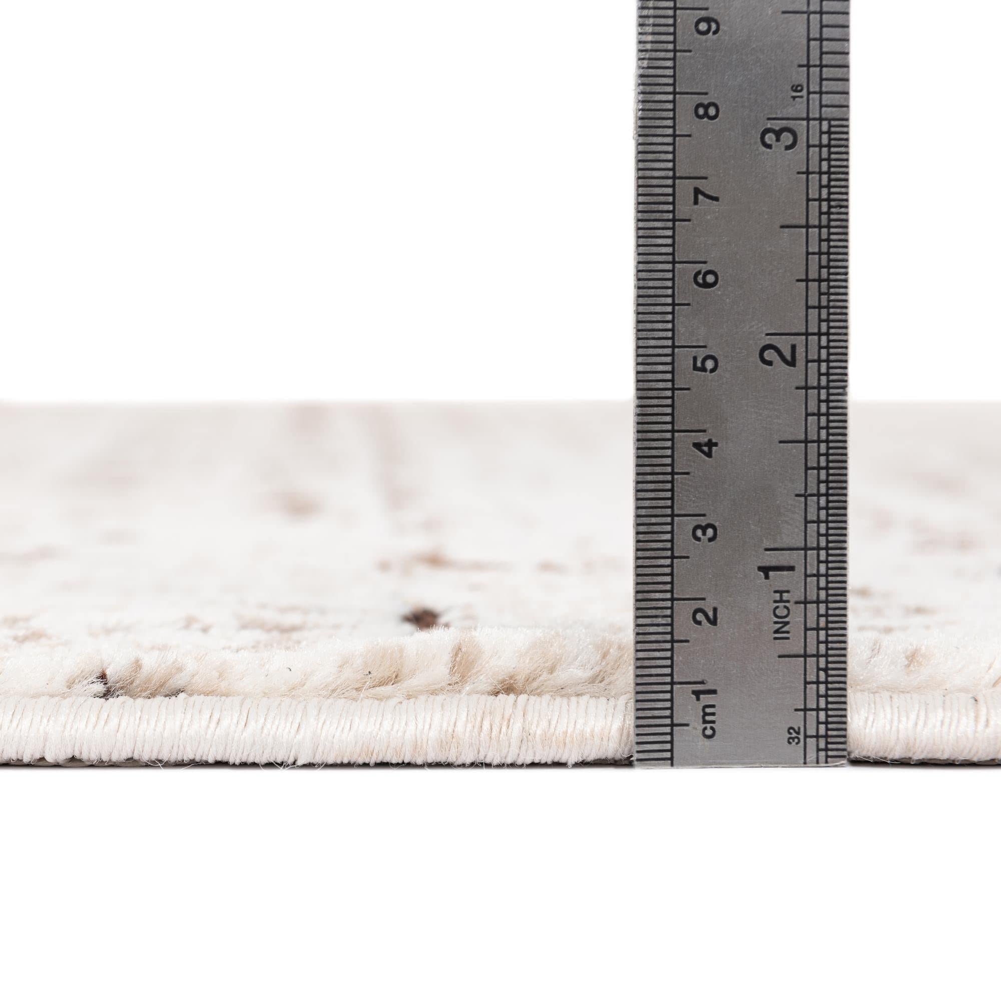 Rugscom Hermitage Collection Rug   6 Ft Square Chocolate Brown Medium Rug Perfect For Living Rooms, Kitchens, Entryways