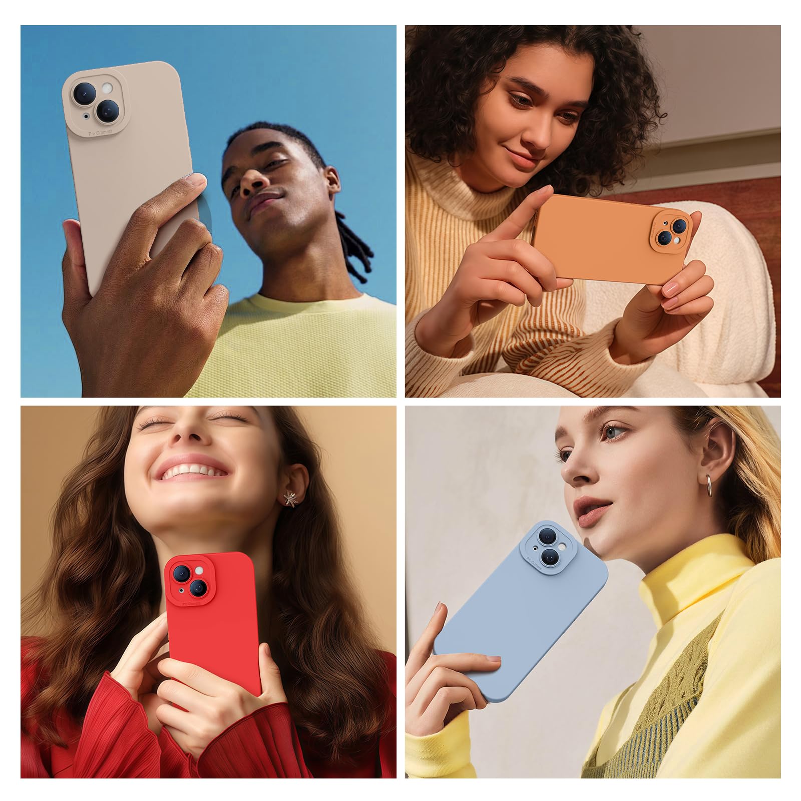 Magnetic For Iphone 15 Case With Screen Protector   Wireless Charging Compatible   Upgraded Camera Protection   Silicone Shockpr