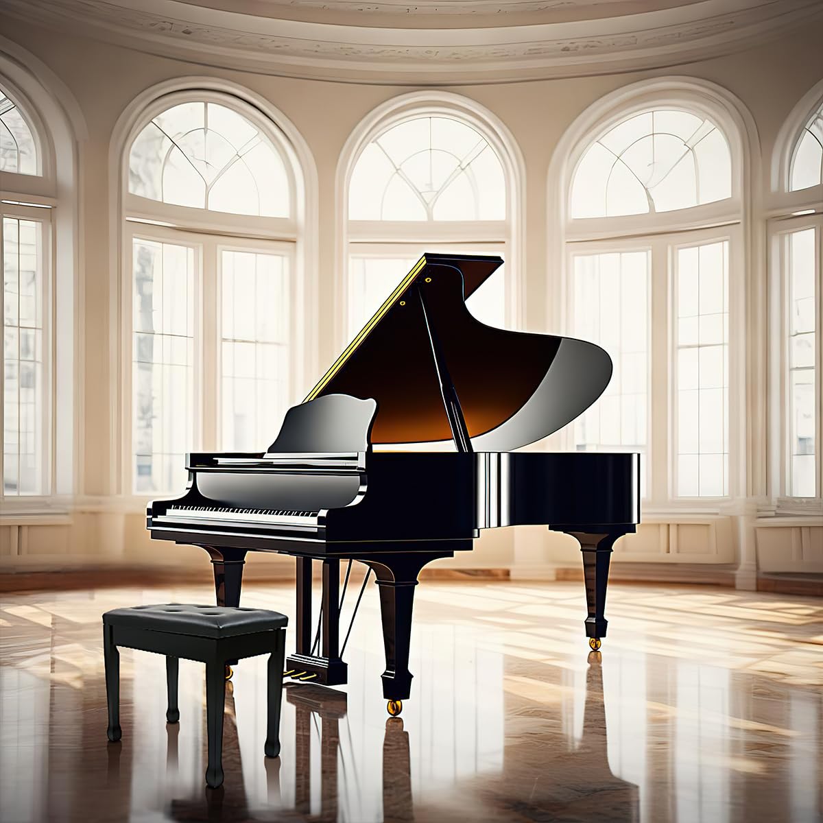 Filisite Piano Bench With Waterproof Padded Cushion, Makeup Stools For Vanity, Bench For Living Room/Bedroom Xj580-2(White)