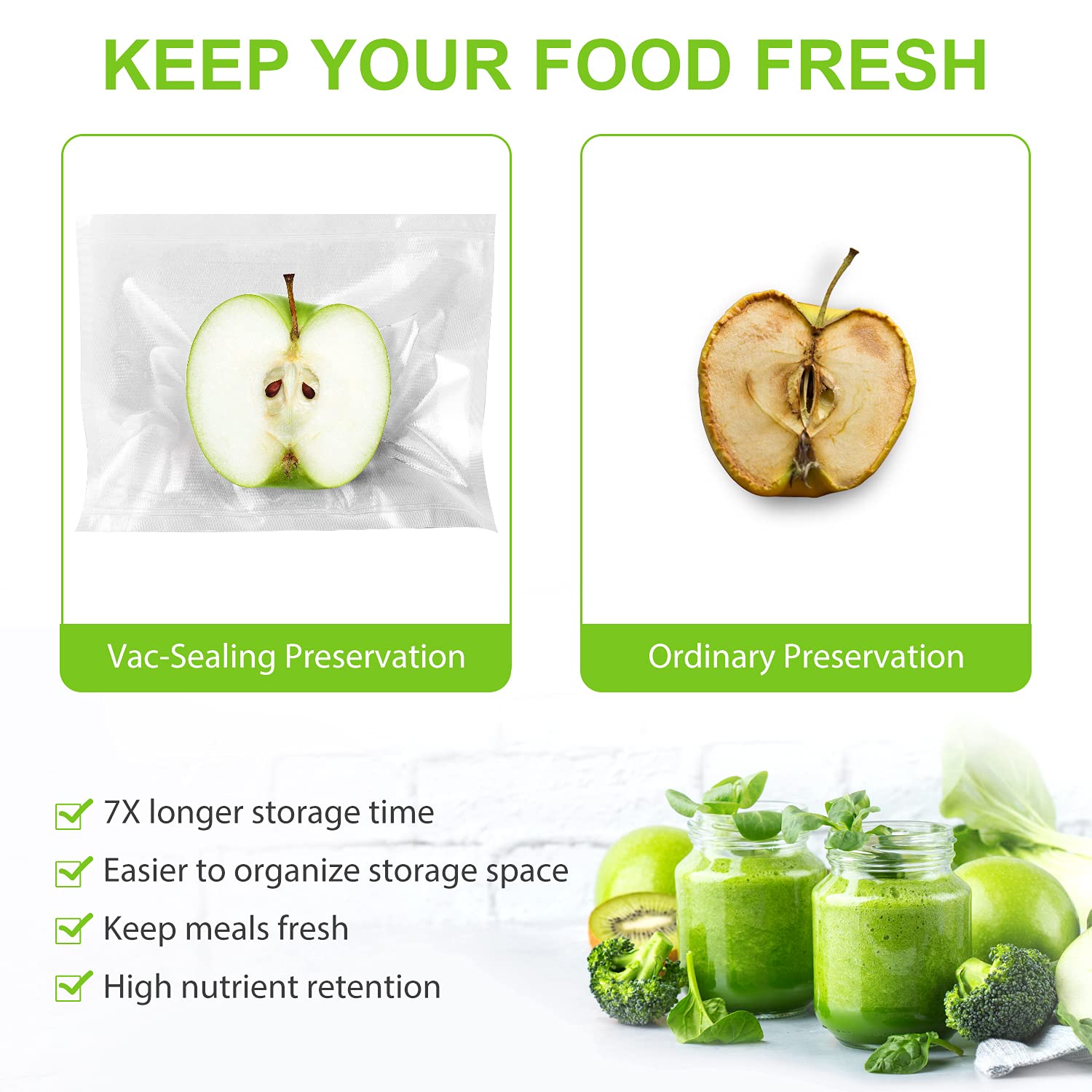 Koios Vacuum Sealer Machine, 90Kpa Automatic Food Sealer With Cutter, 8 In 1 Food Vacuum Machine, Pulse Function, Dry&Moist Mode