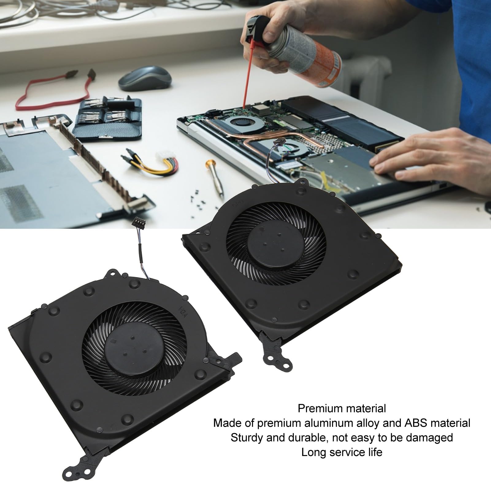 Replacement New Laptop Cpu And Gpu Cooling Fan For Legion 5 5I 15Imh05 15Imh05H 15Arh05 15Arh05H, 4 Pin Dc 5V Laptop Cooling Fan