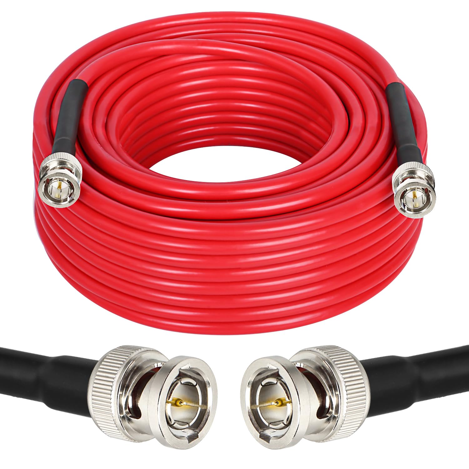 50Ft Sdi Cable Bnc Cable Xrds Rf Hd Sdi Cable Bnc Digital Video Cable 75 Ohm Rg59 Bnc Male Cable For 4K 1080P 3G/6G Hd Sdi Camer