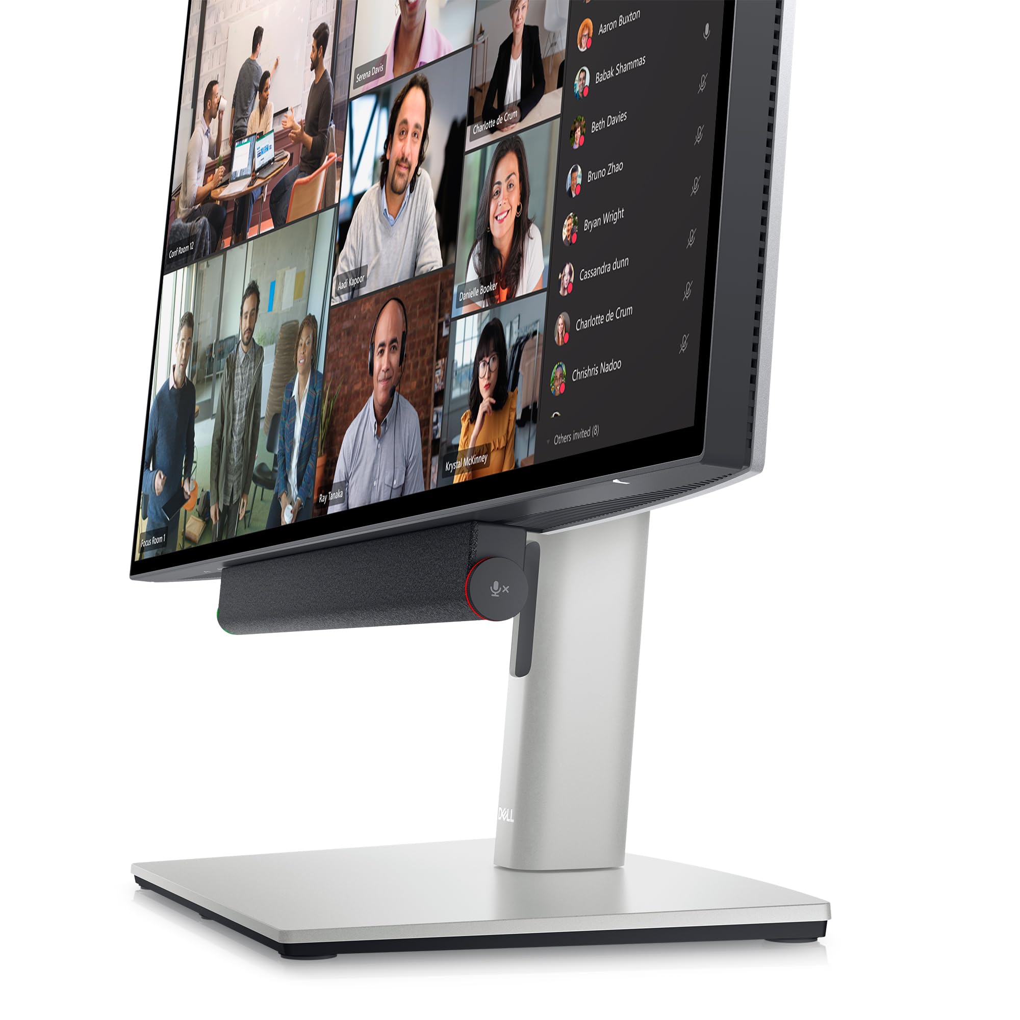 Dell SB522A Slim Conferencing Soundbar   Mute Microphone, Call Answer/End Controls, Indicator Light, Noise Reduction, Magnetic, USB Connector, Zoom Certification, Microsoft Teams Certified   Black