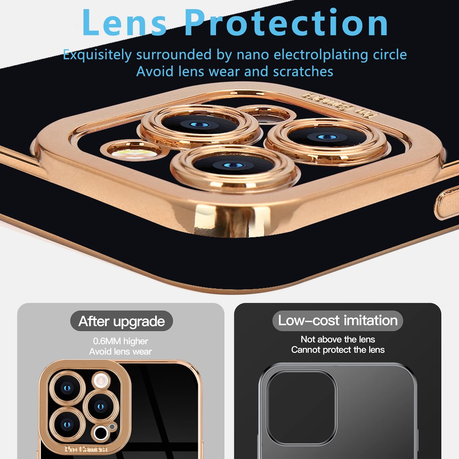 Lafunda For Iphone 14 Pro Case, Cute Slim Soft Silicone Shockproof Phone Cover For Women Girls Anti Scratch Protective Luxury Pr