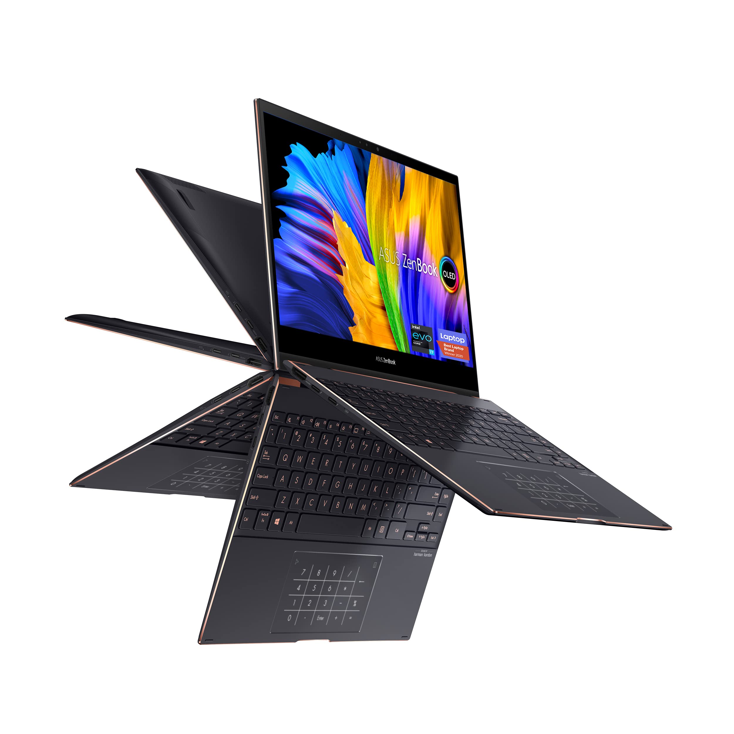 ASUS ZenBook Flip S13 OLED Ultra Slim Laptop, 13.3 4K Touch, Intel Evo Platform Core i71165G7 CPU, 16GB RAM, 1TB SSD, Thunderbo