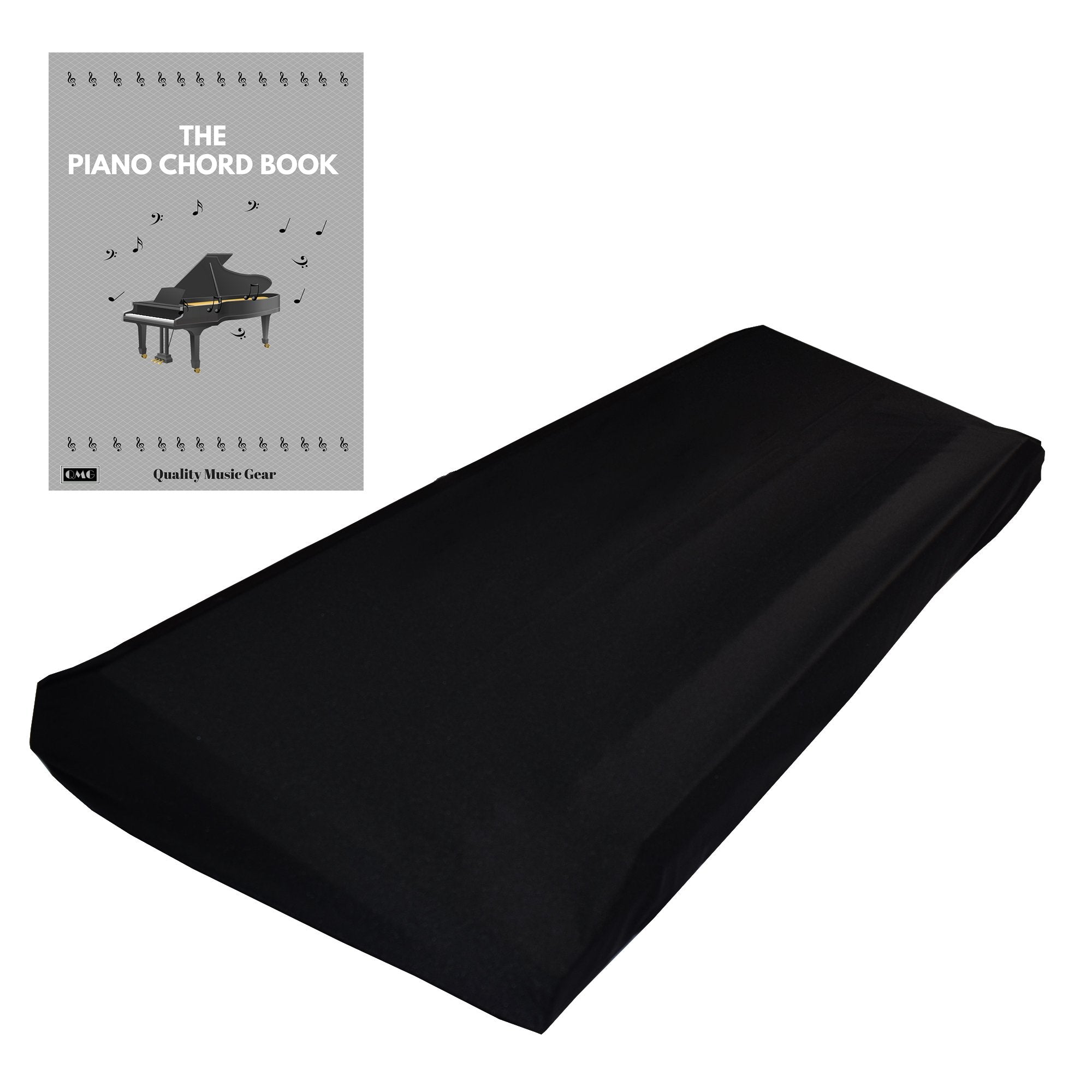 Qmg Stretchable Keyboard Dust Cover For 88 Key Keyboard: Best For All Digital Pianos & Consoles   Adjustable Elastic Cord Machin