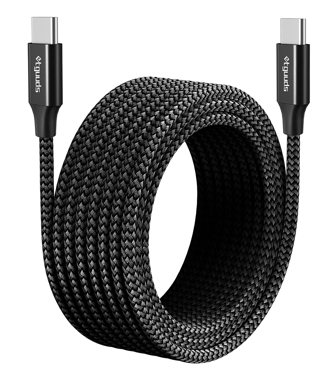 Etguuds Extra Long Usb C To Usb C Cable [ 16Ft/5M Pd 60W Type C To Type C Cable Fast Charge, Durable Double Braided Nylon Usb C
