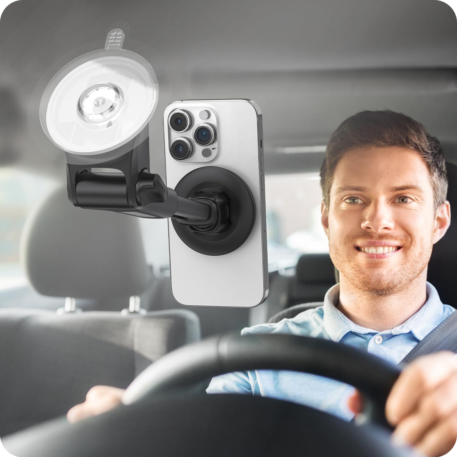 Apps2Car Compatible For Magsafe Car Mount - Designed For Iphone 17/16/15/14/13/12 Magsafe Case