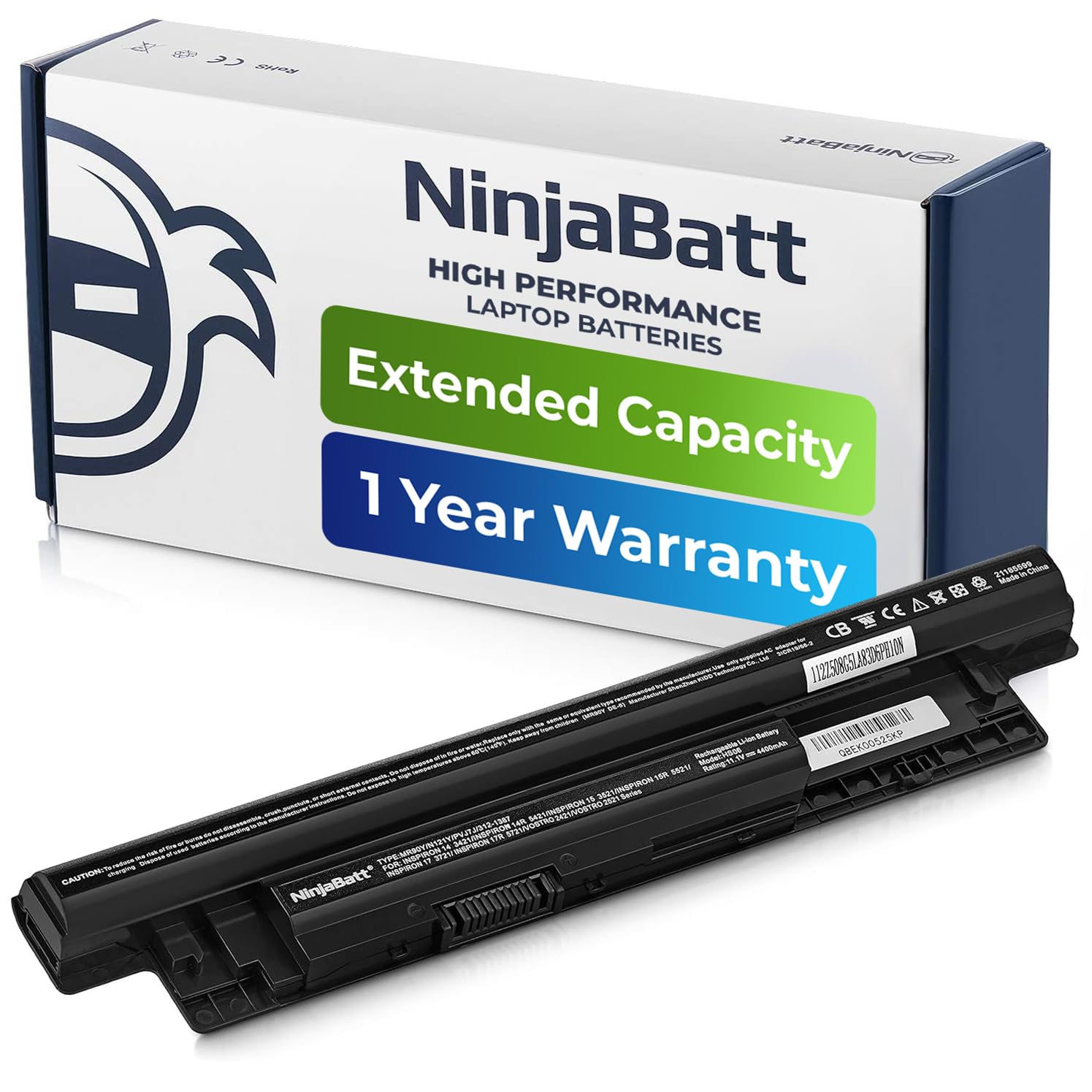Ninjabatt Xcmrd Mr90Y Battery For Dell Inspiron 15 3000 Series 3521 3537 3541 3542 3543 3531 17 3721 3737 17R 5737 15R 5537 5521