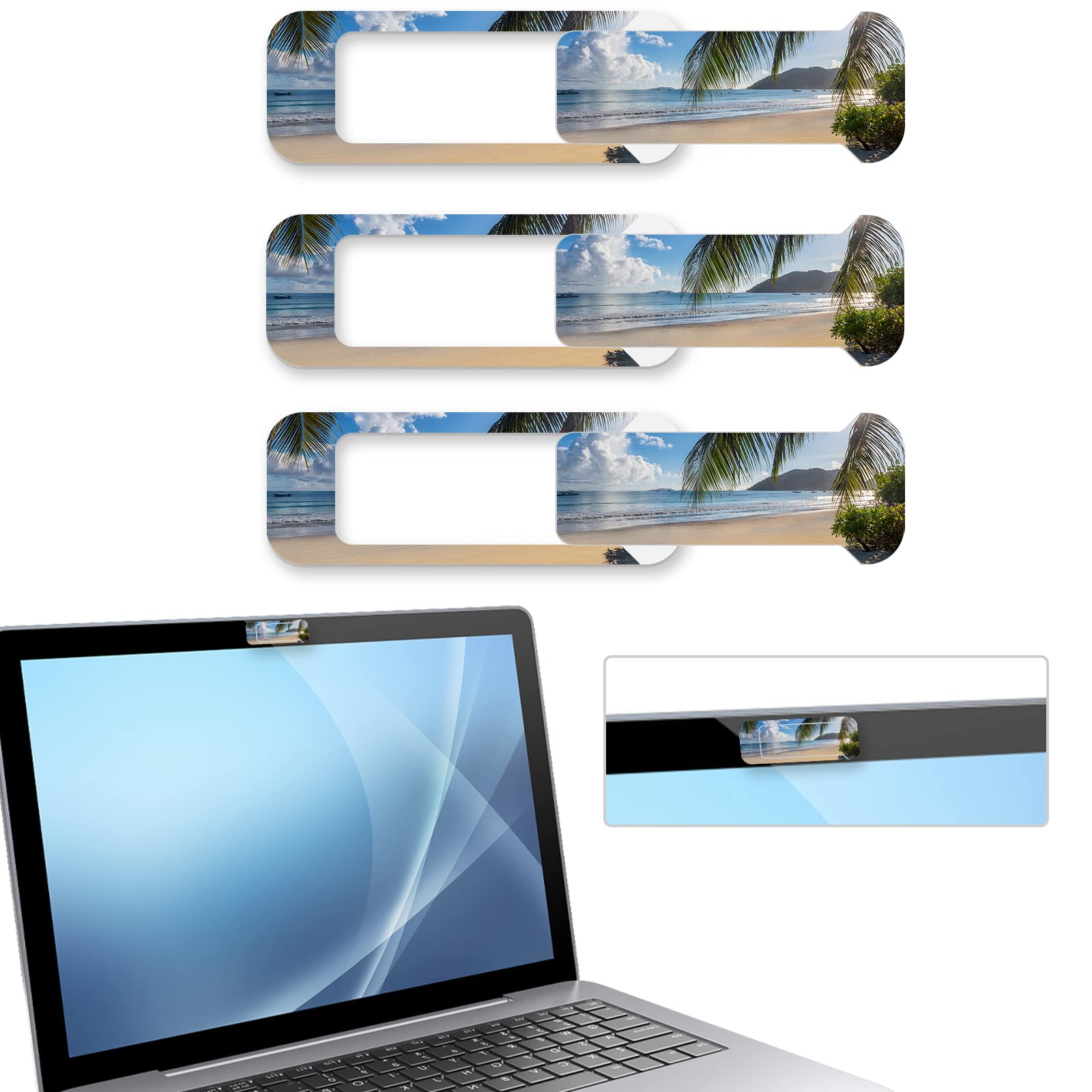 Zyaotwqz Webcam Cover, 3 Pieces, Laptop Camera Cover, Privacy Shielding Capacity Is Twice As Big As The Traditional, Suitable Fo