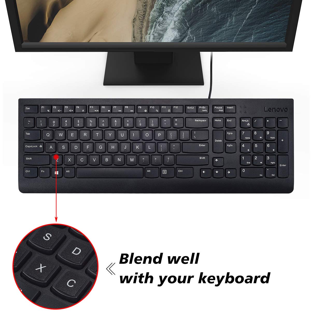 3Pcs Universal English Keyboard Letter Stickers, Replacement English Keyboard Stickers With Black Background And White Lettering