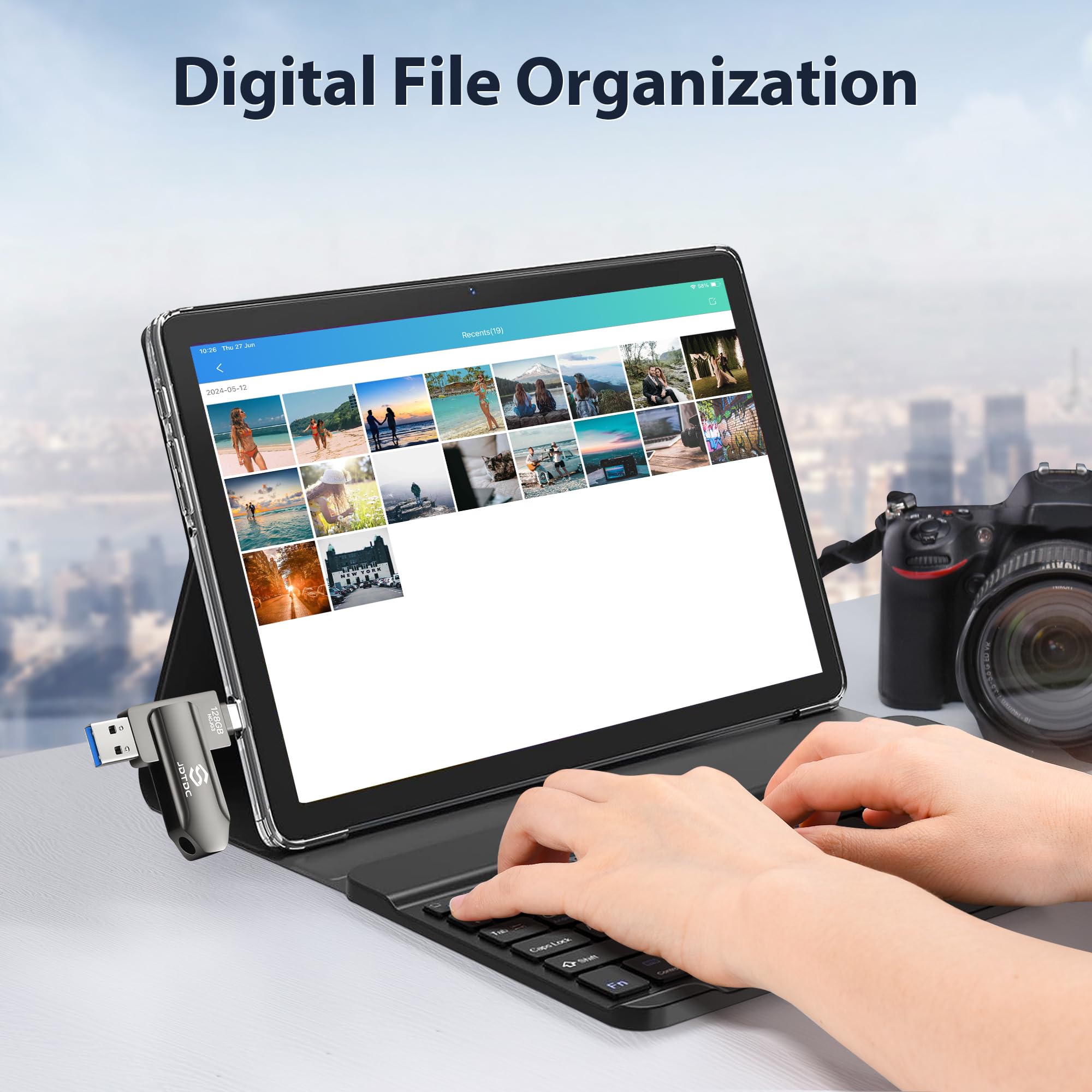 Jsl Jdtdc 128Gb 3 In 1 Photo Backup Stick For Iphone/Ipad/Android/Pc, Photo & Video Backup Storage Iphone Backup Flash Drive Pho