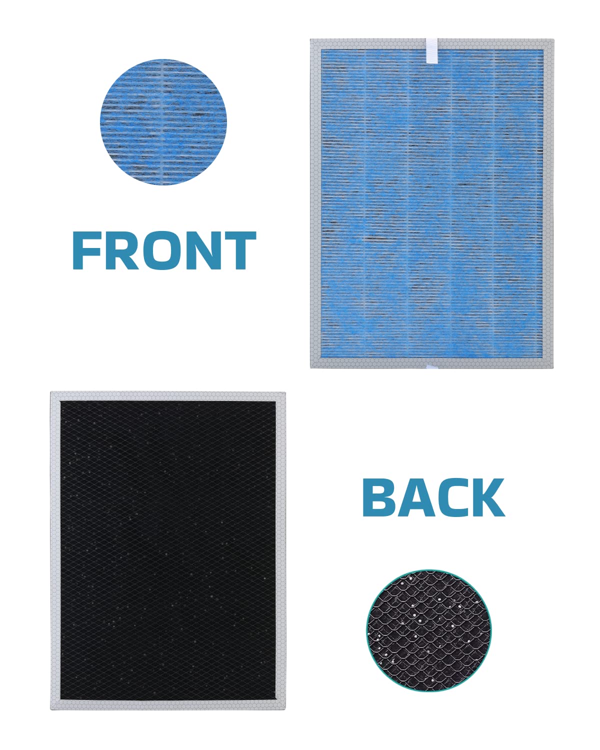 CINETURE True HEPA Filter Replacement for MSA3/MSA3S Air Purifier 3-in-1 Polyethylene