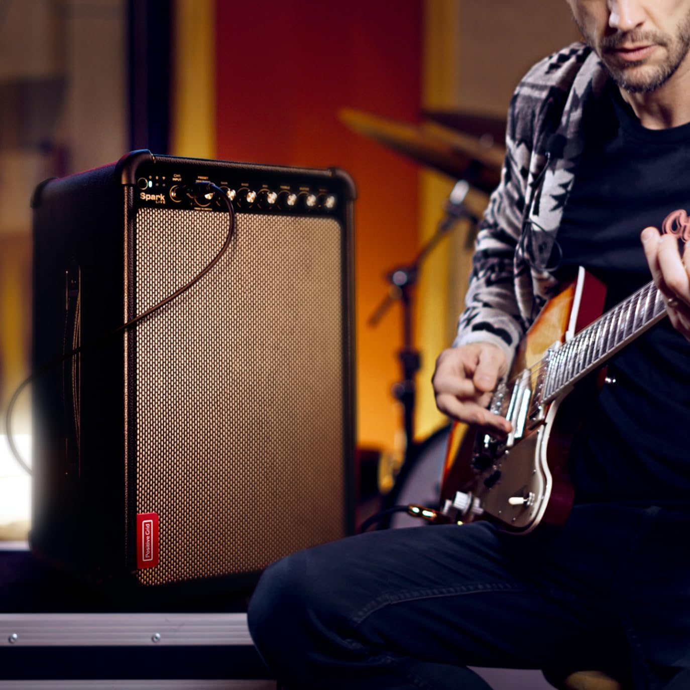 Positive Grid Spark Live Smart Guitar Amp, Multi Channel Pa System & Bluetooth Speaker All In One For Guitar, Bass, Vocals, Keyb