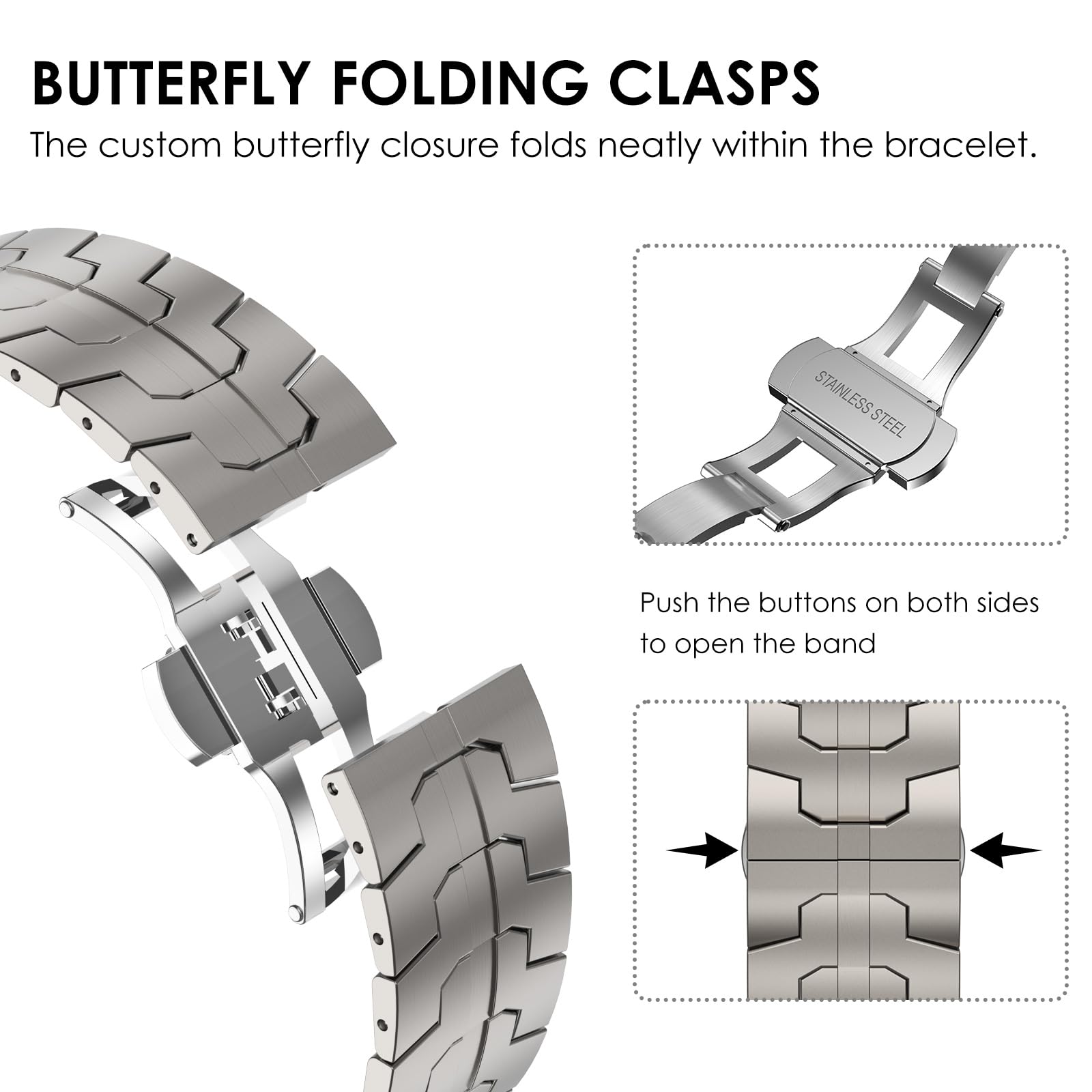 Chanchy Titanium Band For Apple Watch Ultra 2 Band 49Mm, Durable Lightweight Titanium Metal Strap For Apple Watch Series 10 9 8